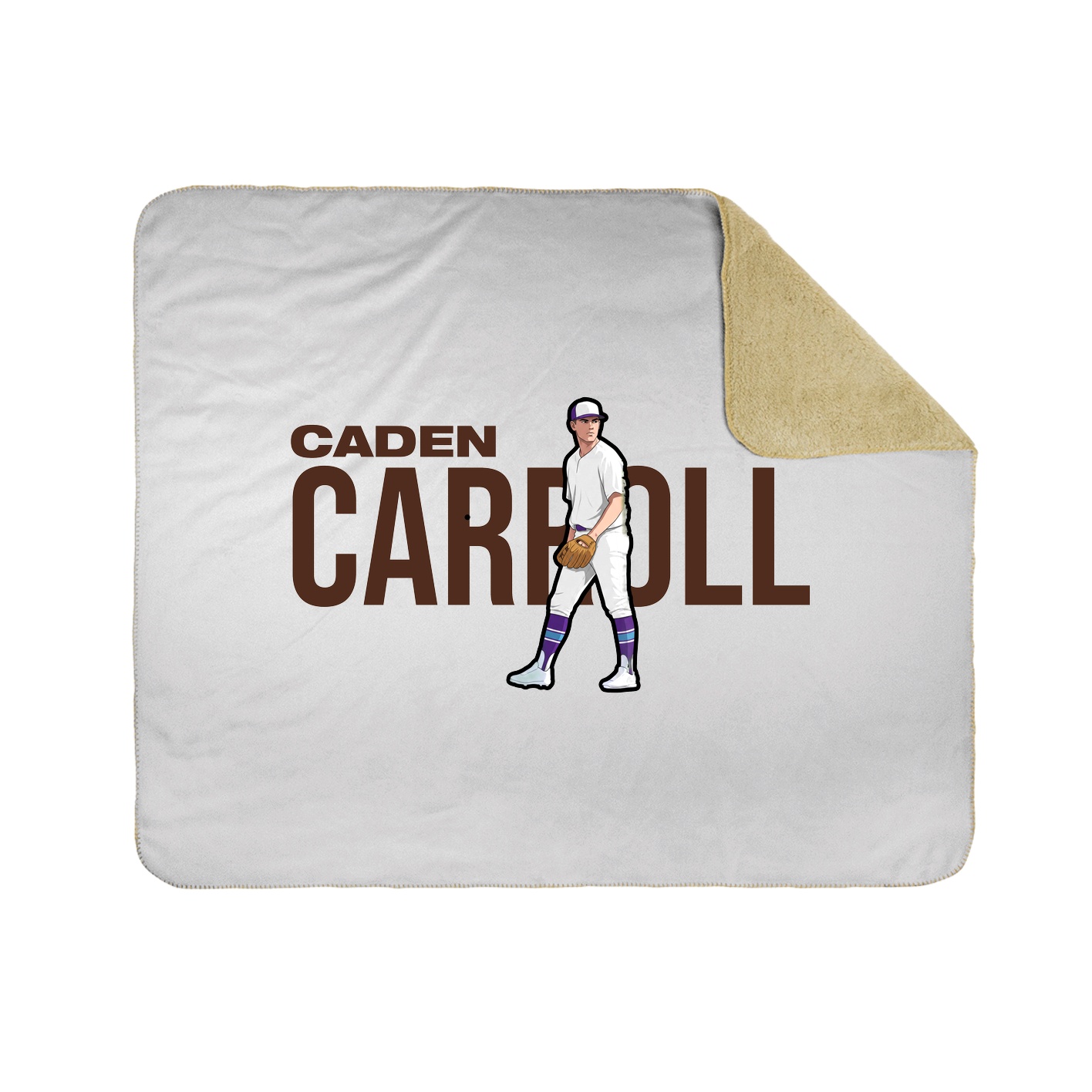 Throw Blanket — Player Name in White