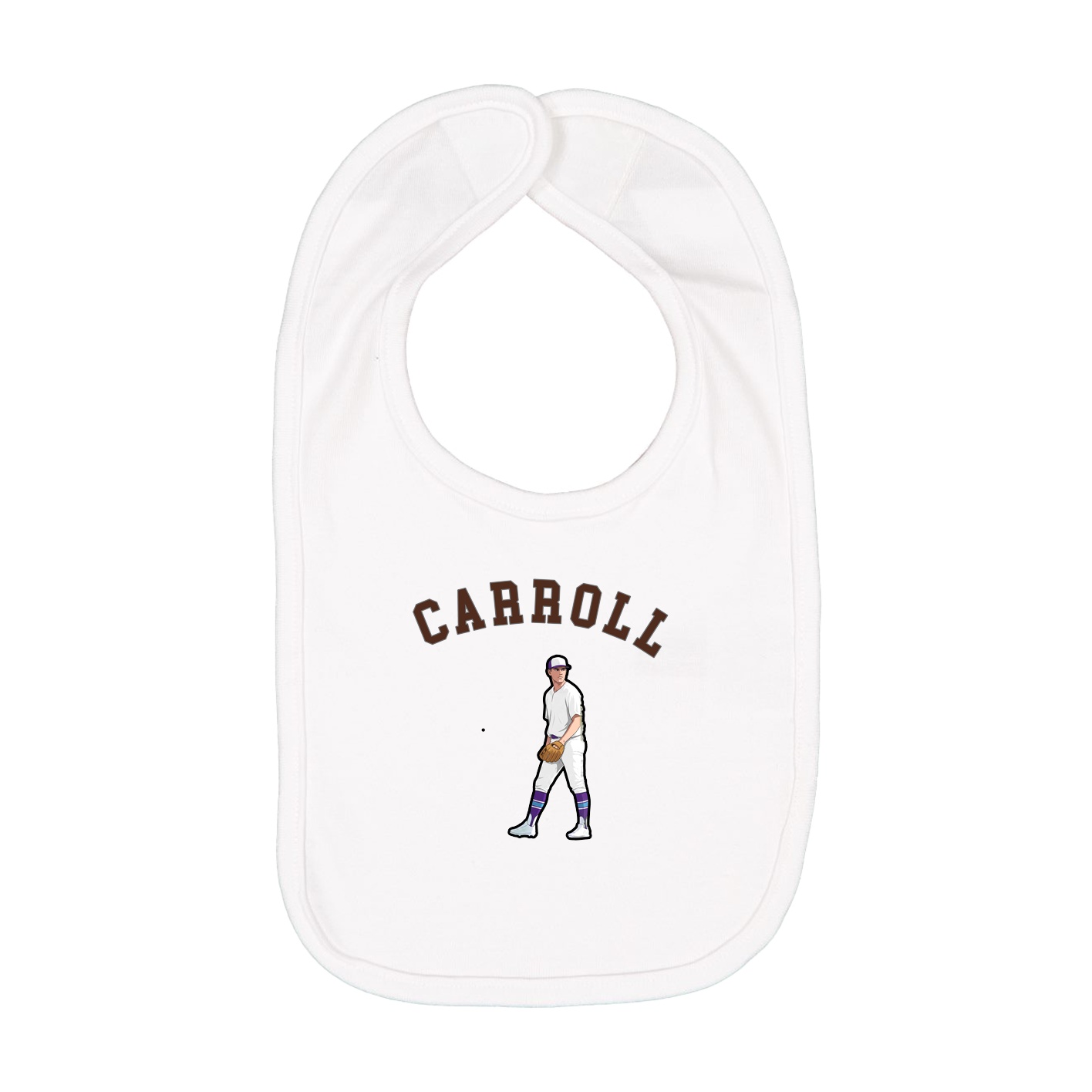 Infant Bib — Shirsey Arch in White