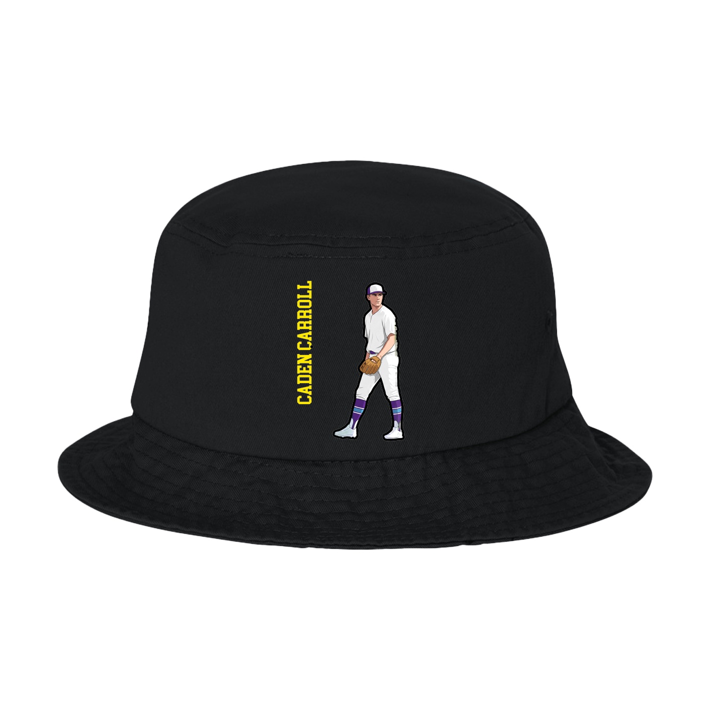 Bucket Cap — Name Vertical in Black