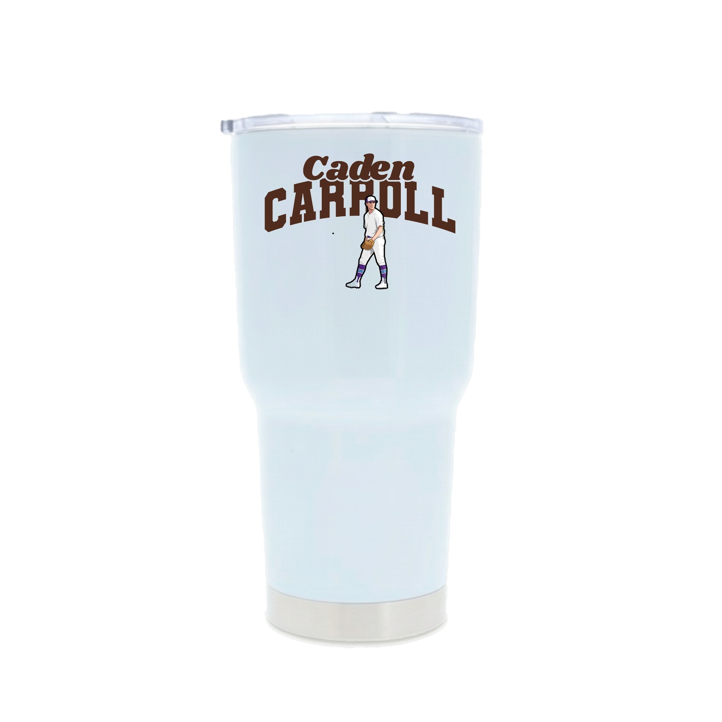 30oz Stainless Steel Tumbler — Signature Arch in White
