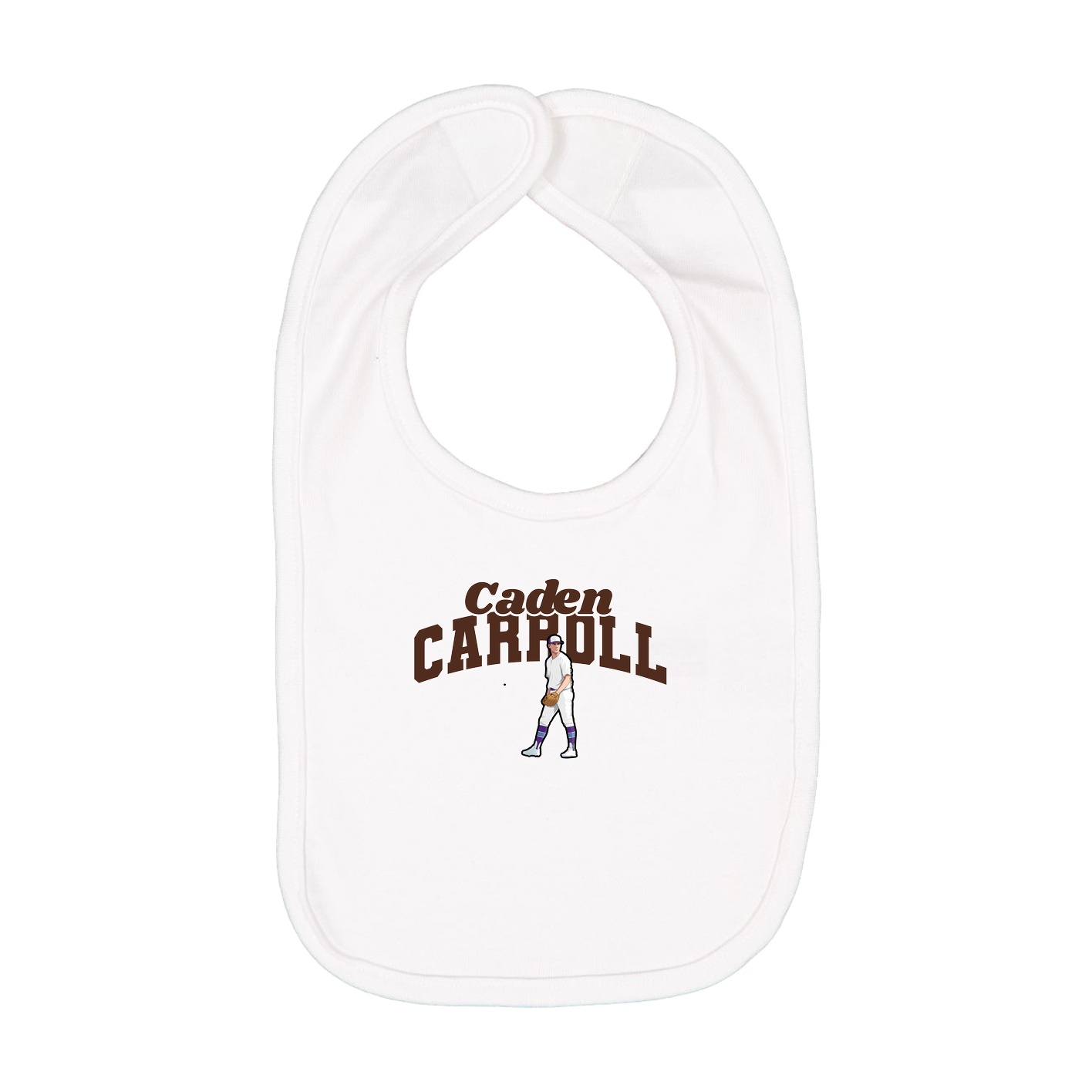 Infant Bib — Signature Arch in White