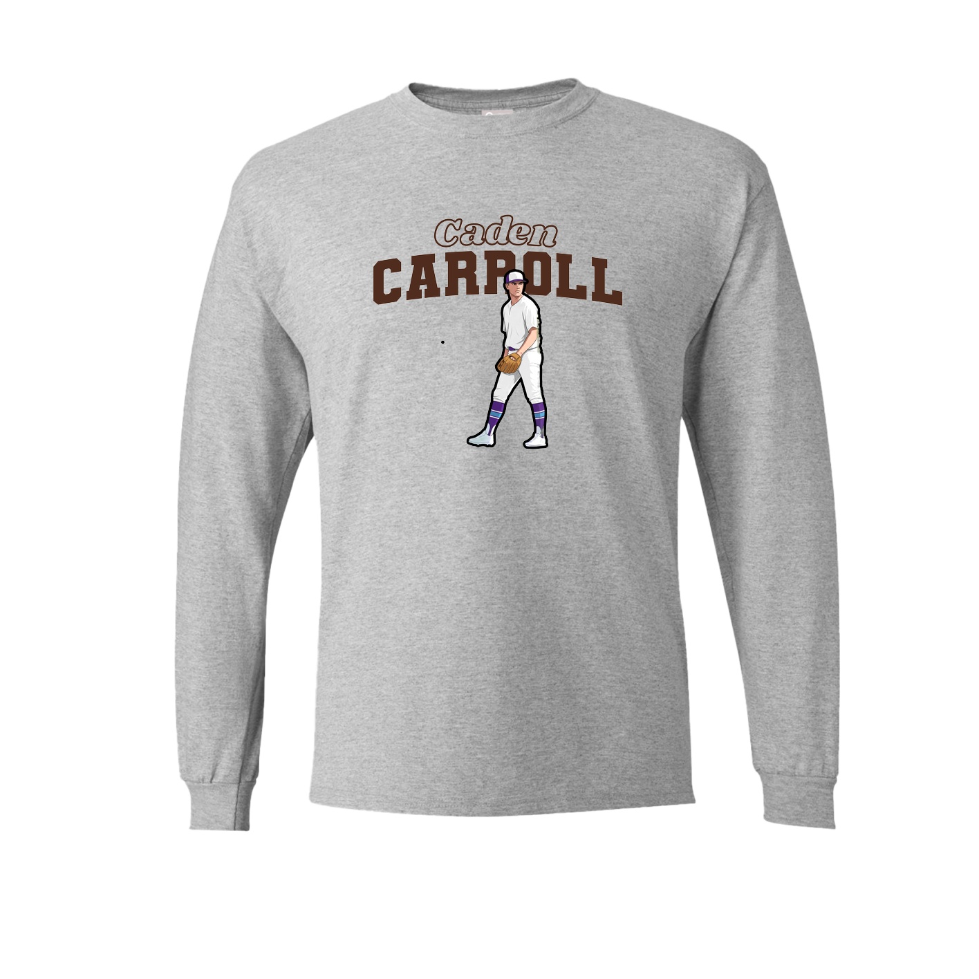 Long Sleeve Tee — Name Arch in Grey