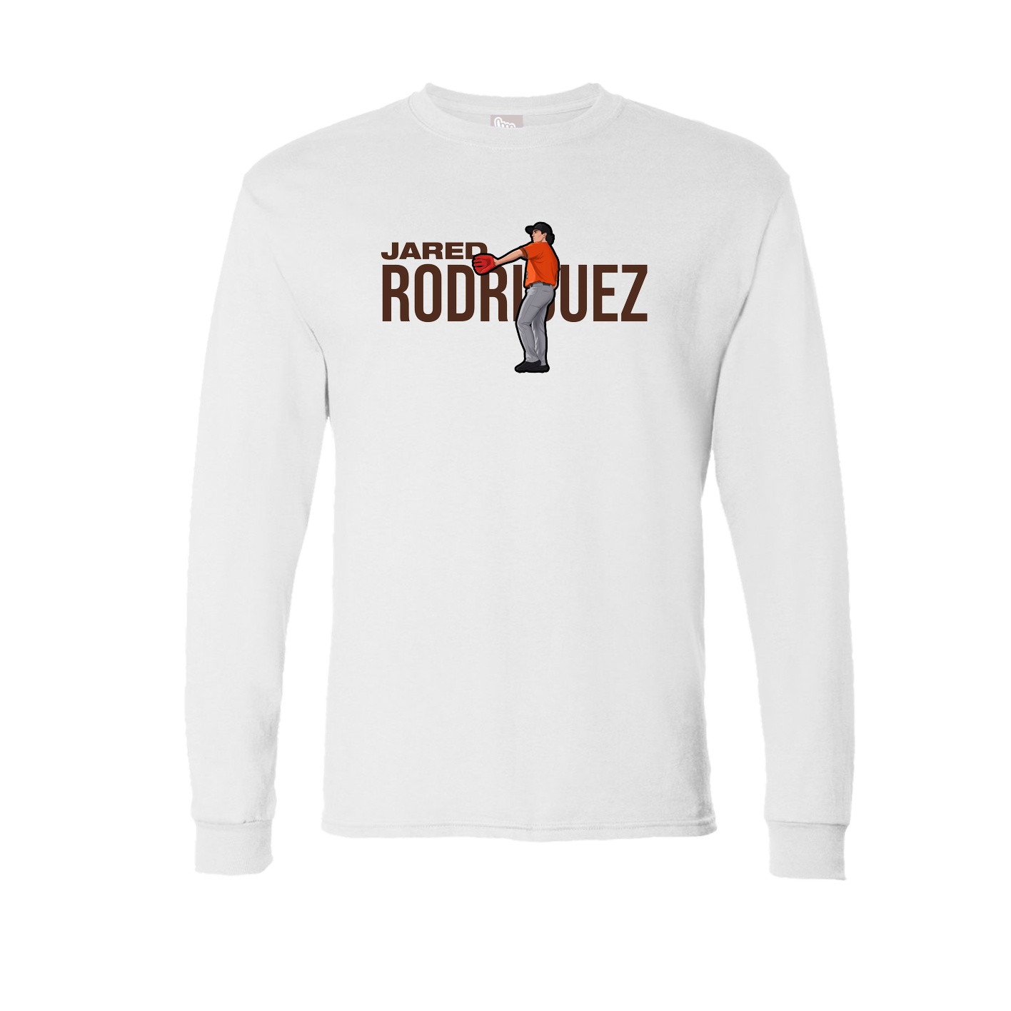 Long Sleeve Tee — Player Name in White