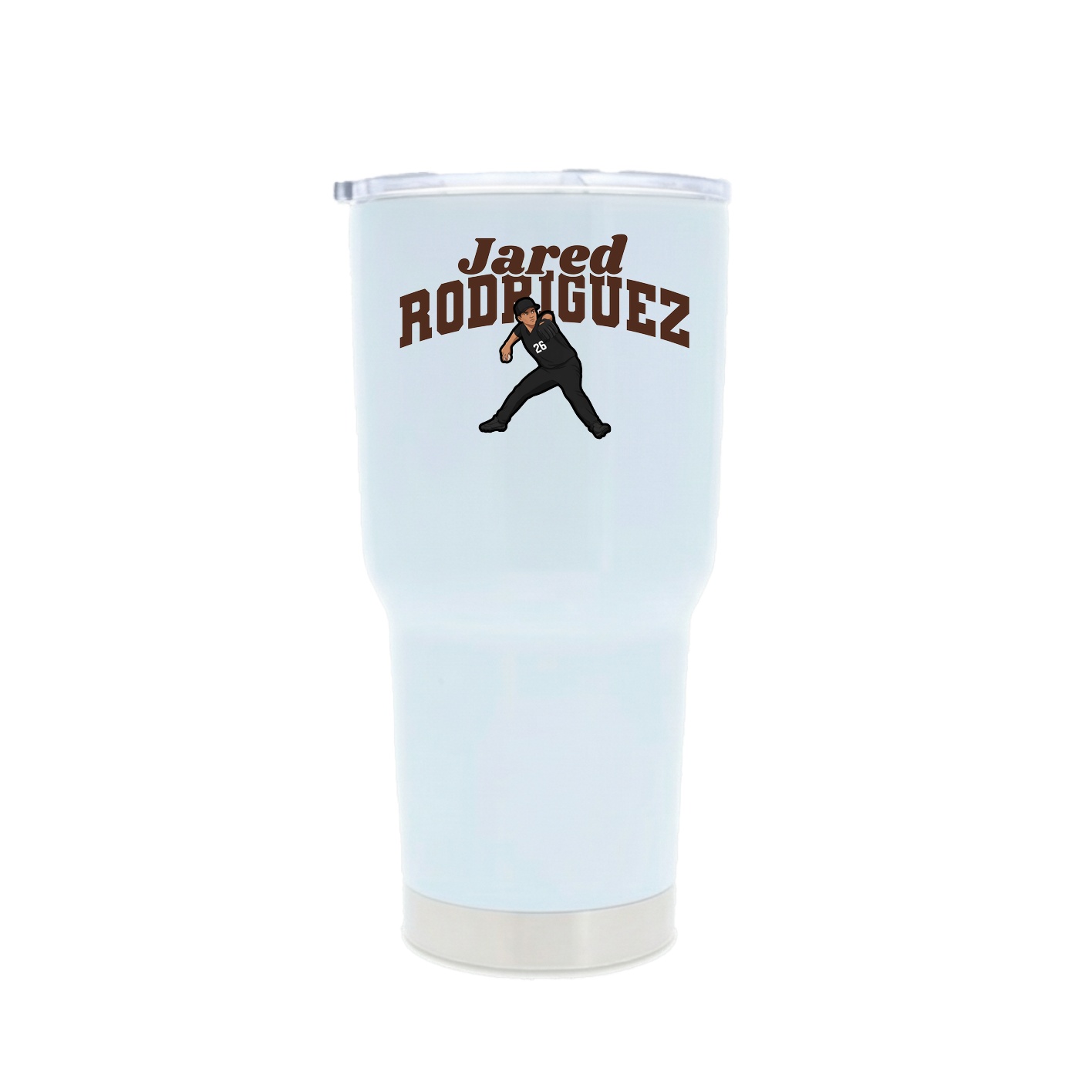30oz Stainless Steel Tumbler — Signature Arch in White