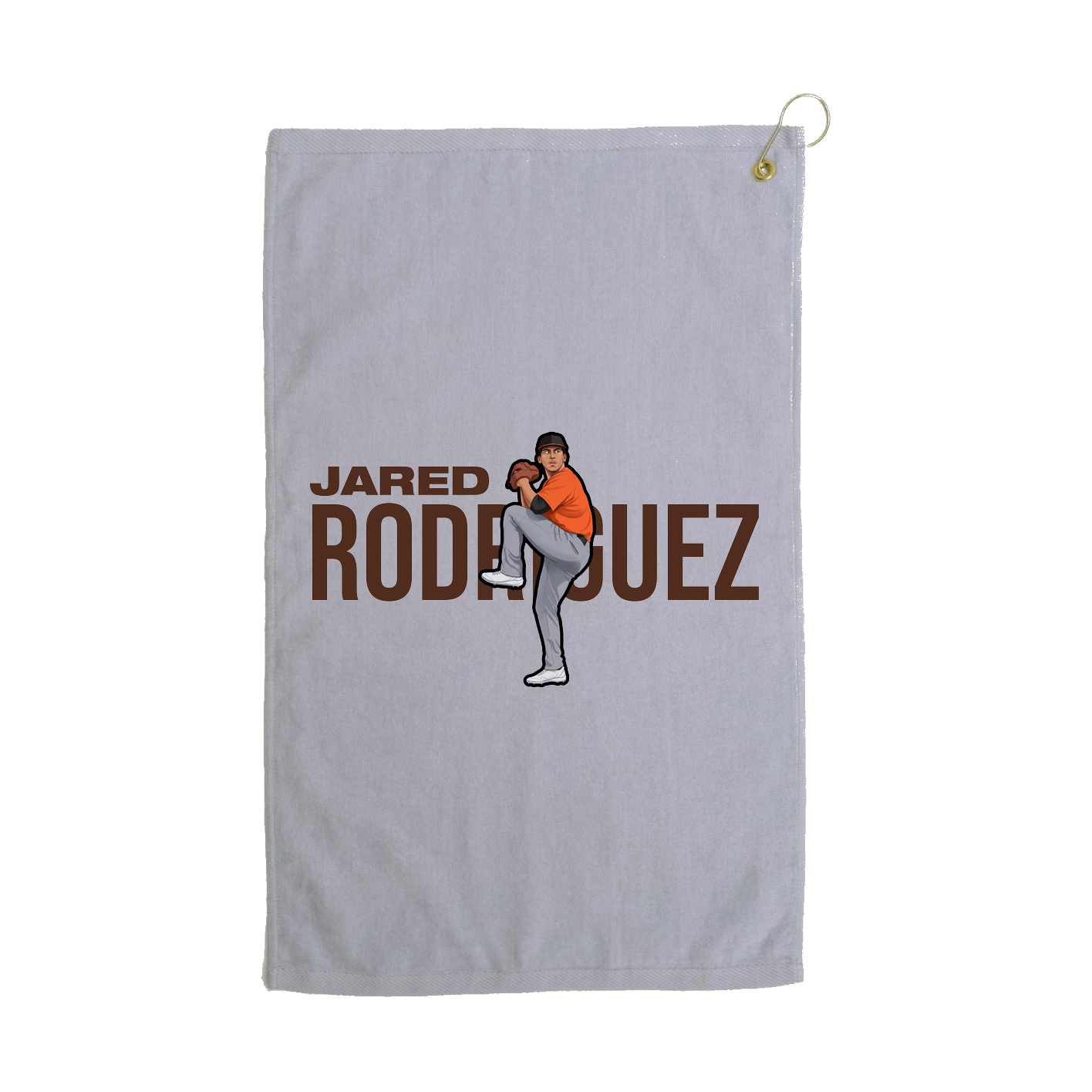 Golf Towel — Player Name in Grey