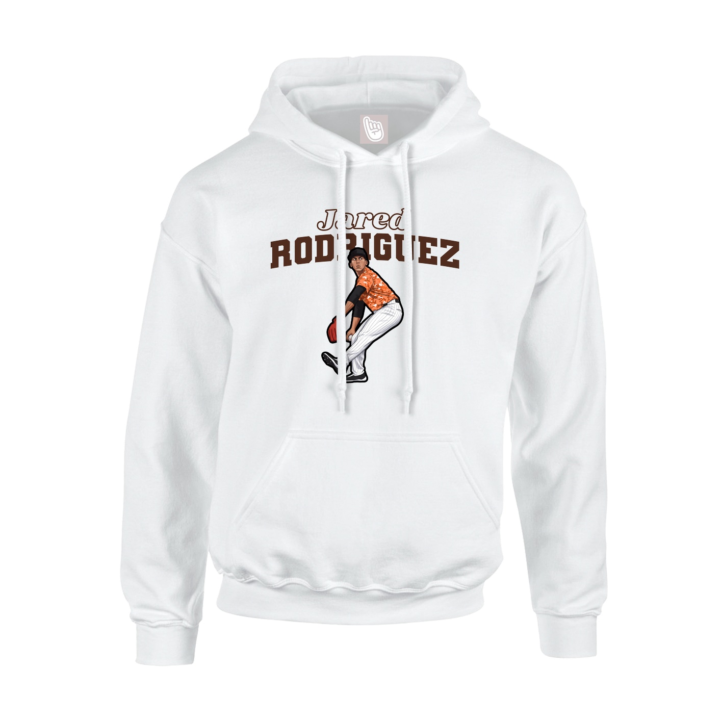 Hoodie — Name Arch in White