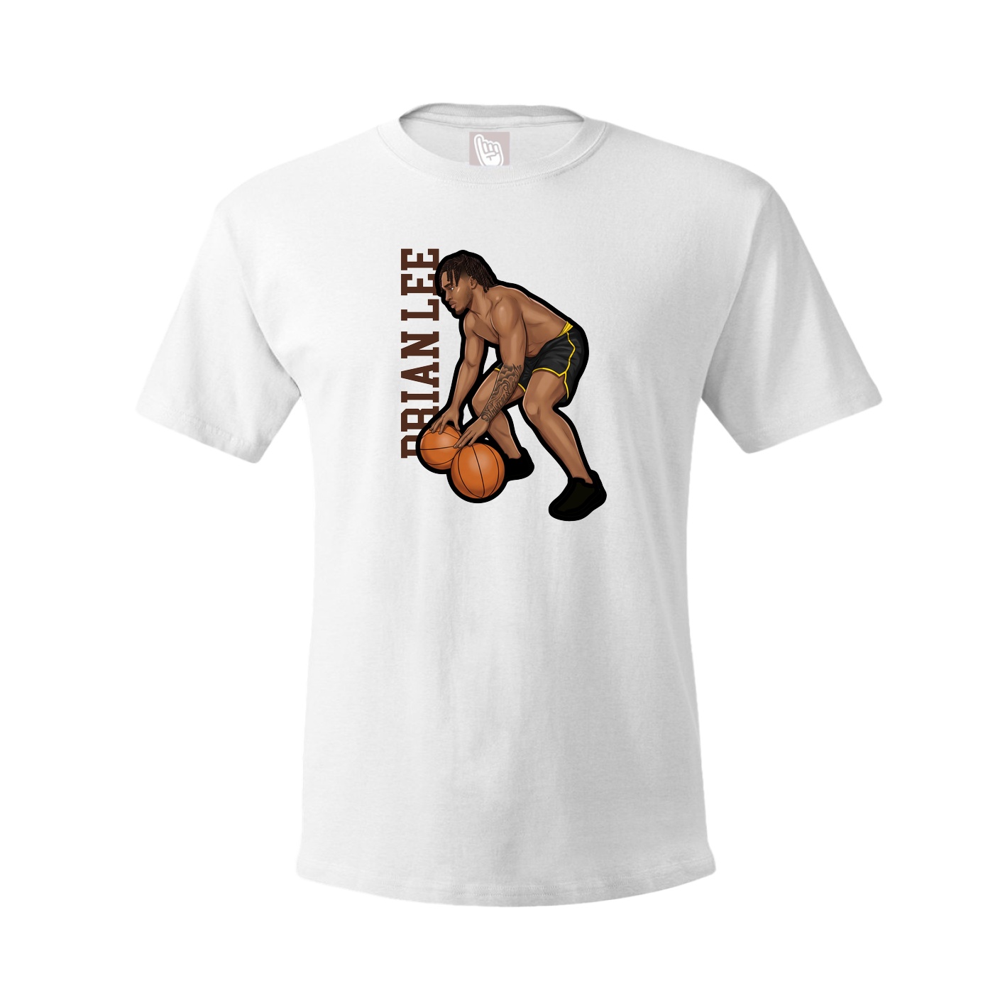 Youth Tee — Name Vertical in White
