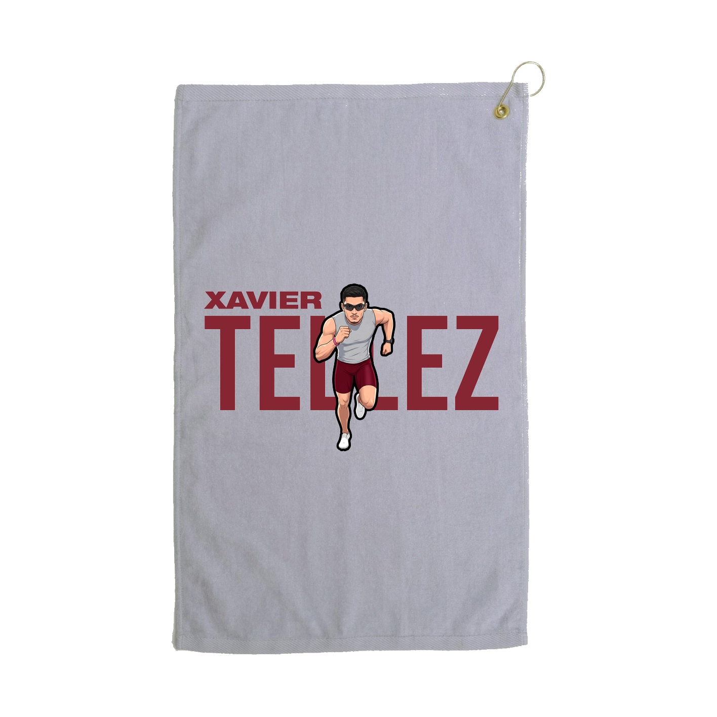 Golf Towel — Player Name in Grey