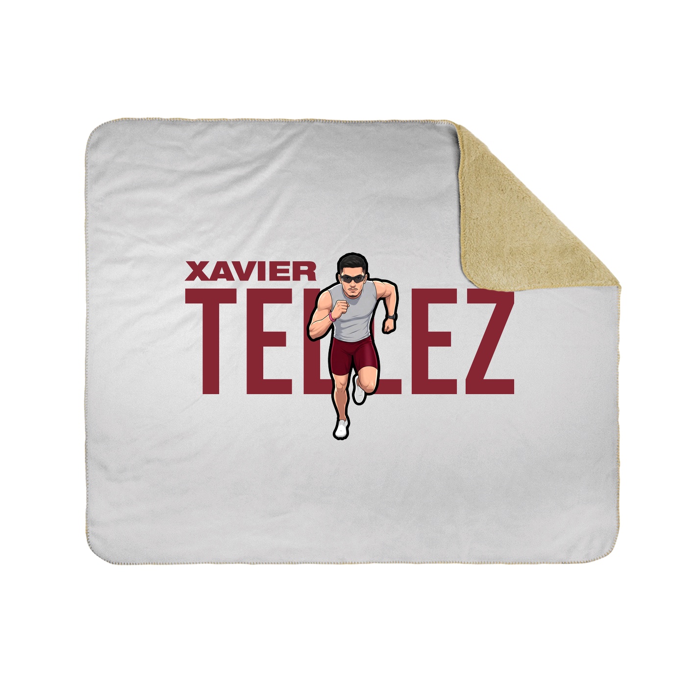 Throw Blanket — Player Name in White