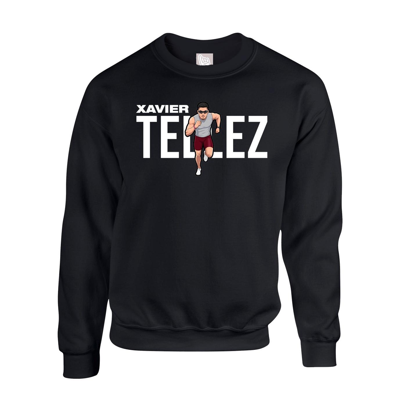 Fleece Crew — Player Name in Black