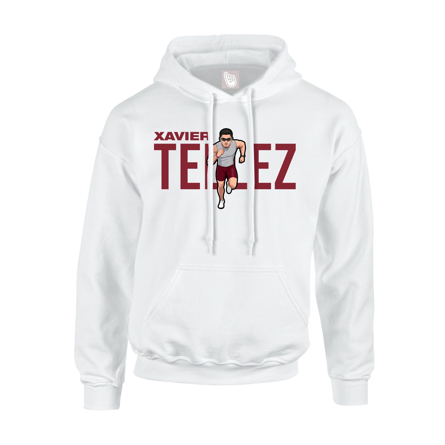 Youth Hoodie — Player Name in White