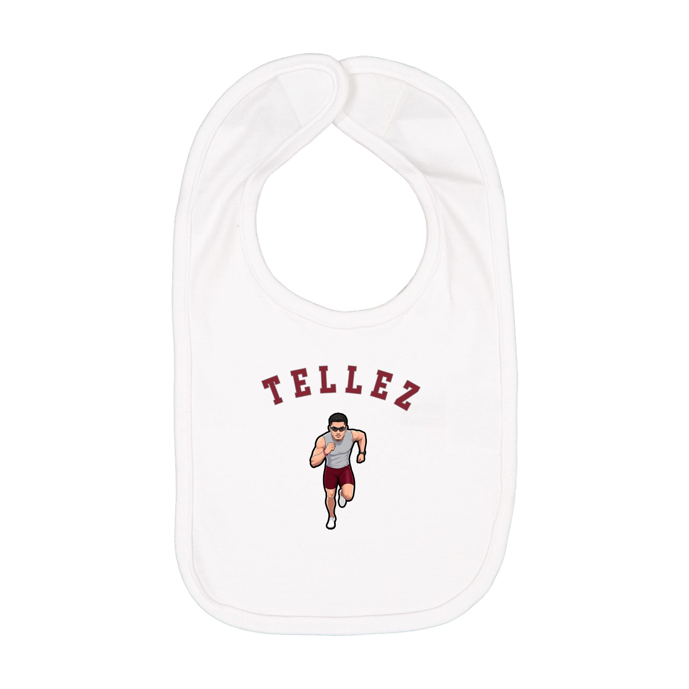 Infant Bib — Shirsey Arch in White