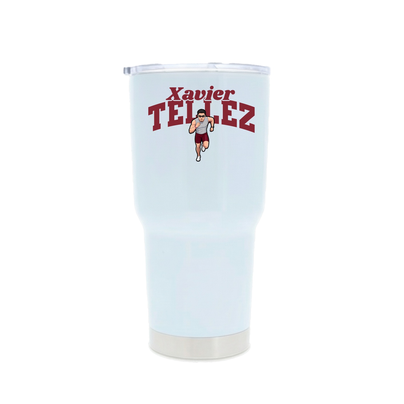 30oz Stainless Steel Tumbler — Signature Arch in White