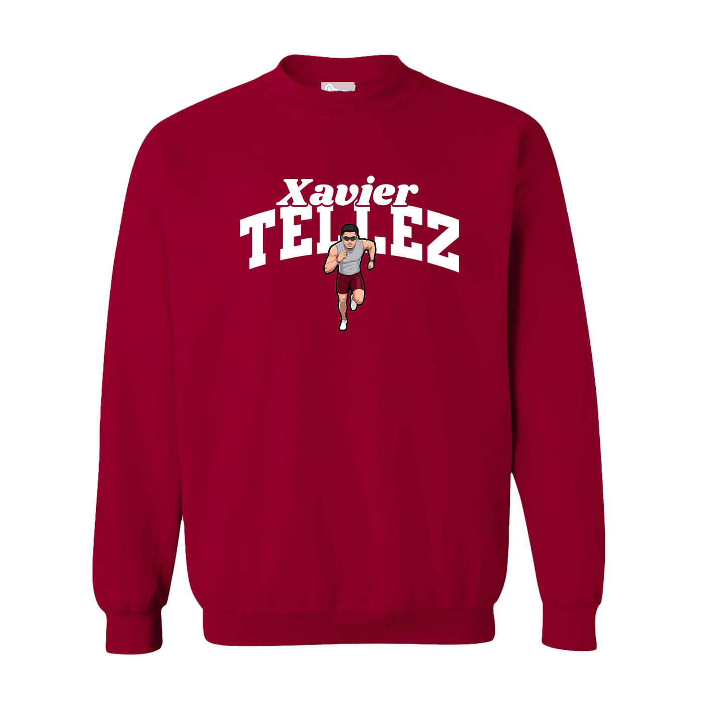 Fleece Crew — Signature Arch in Cardinal