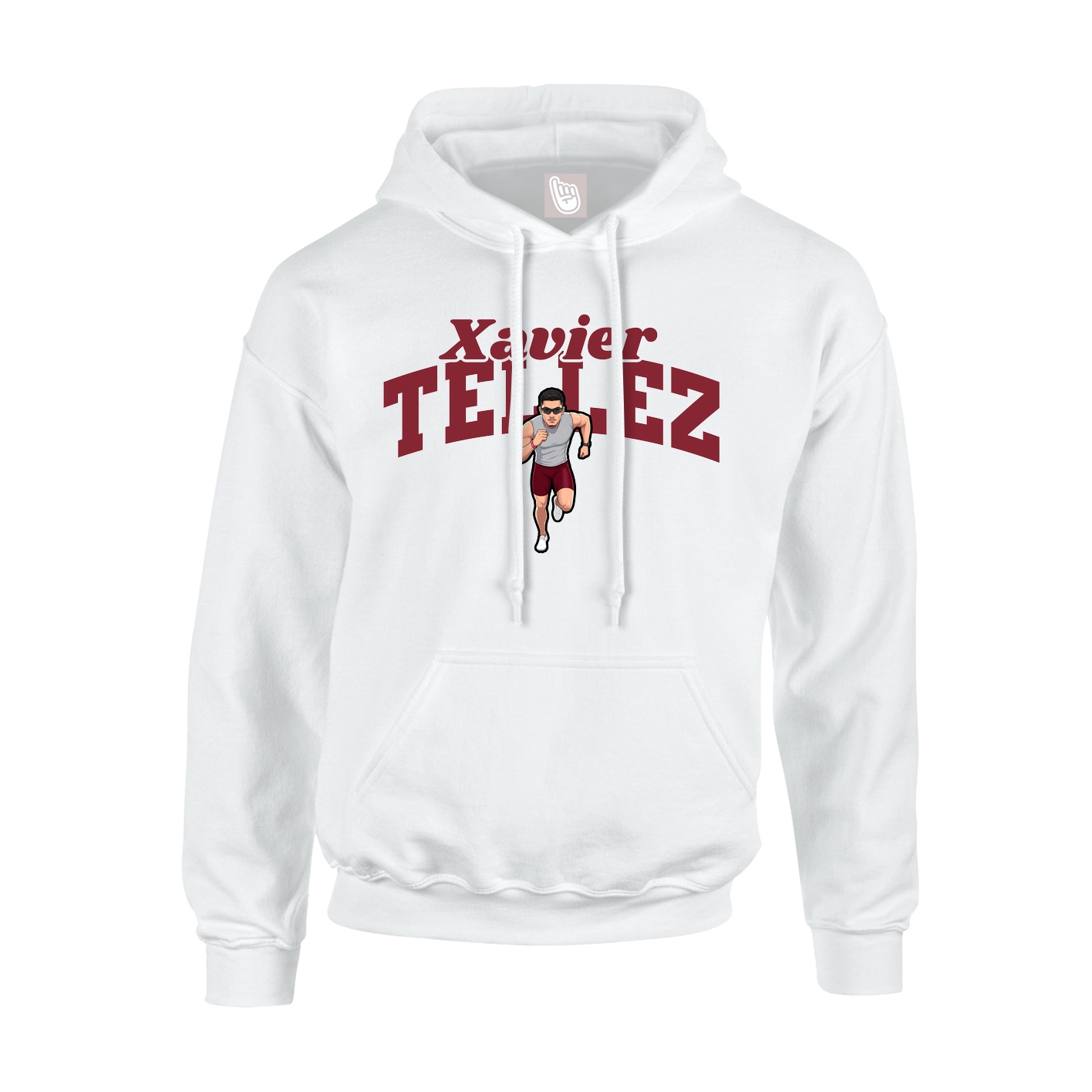 Youth Hoodie — Signature Arch in White