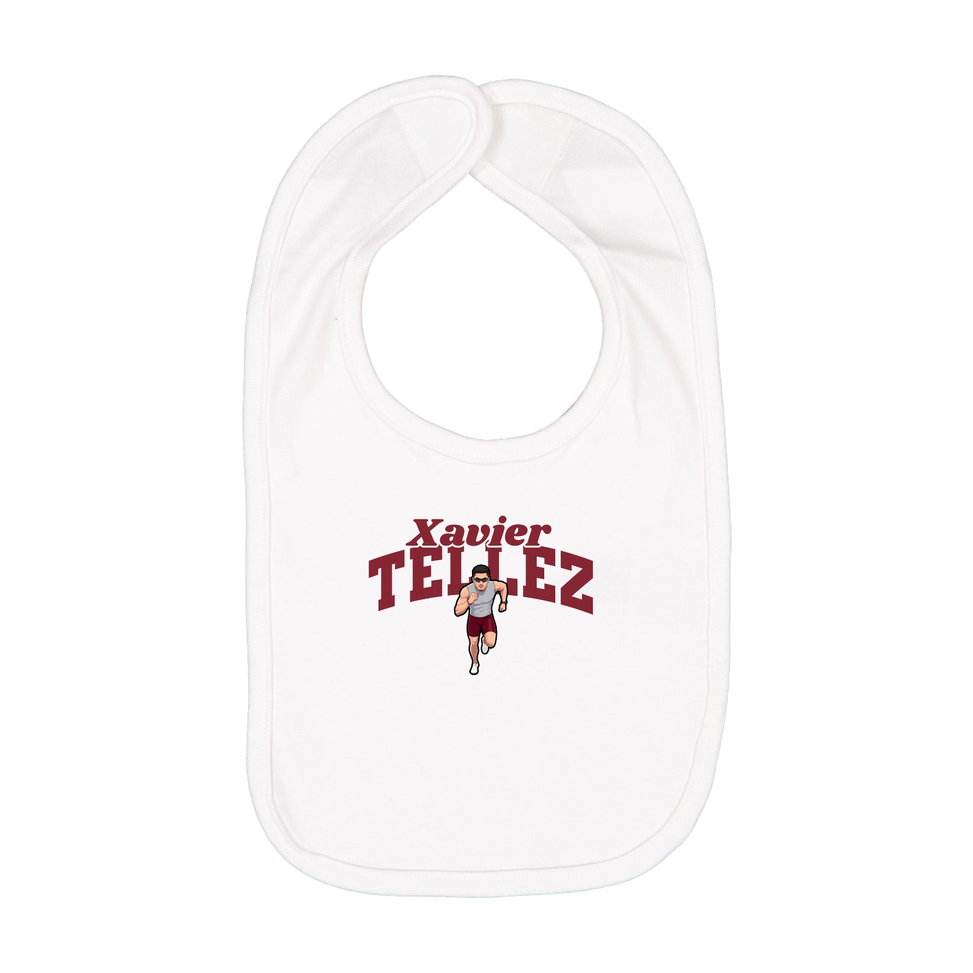 Infant Bib — Signature Arch in White