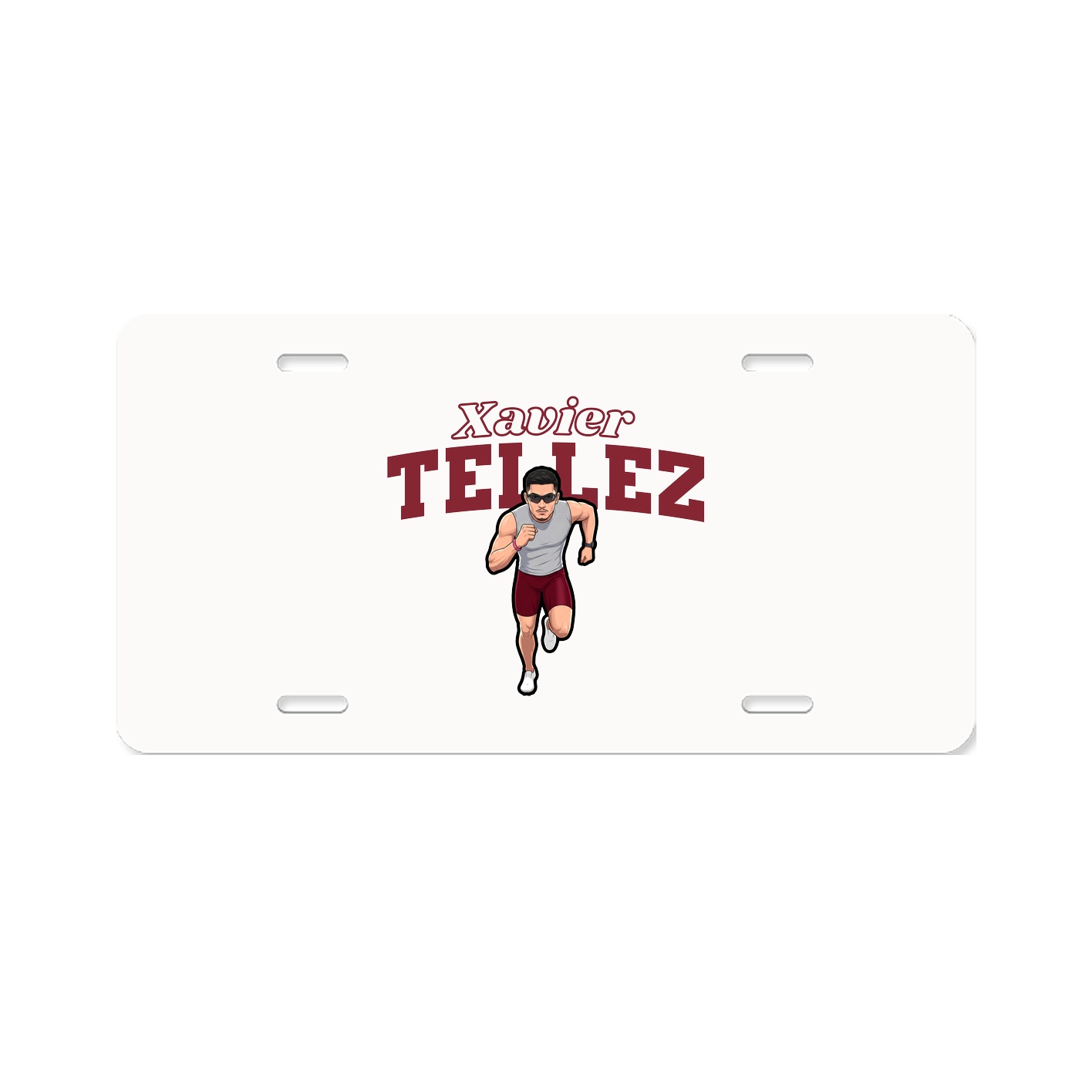 License Plate — Name Arch in Classic