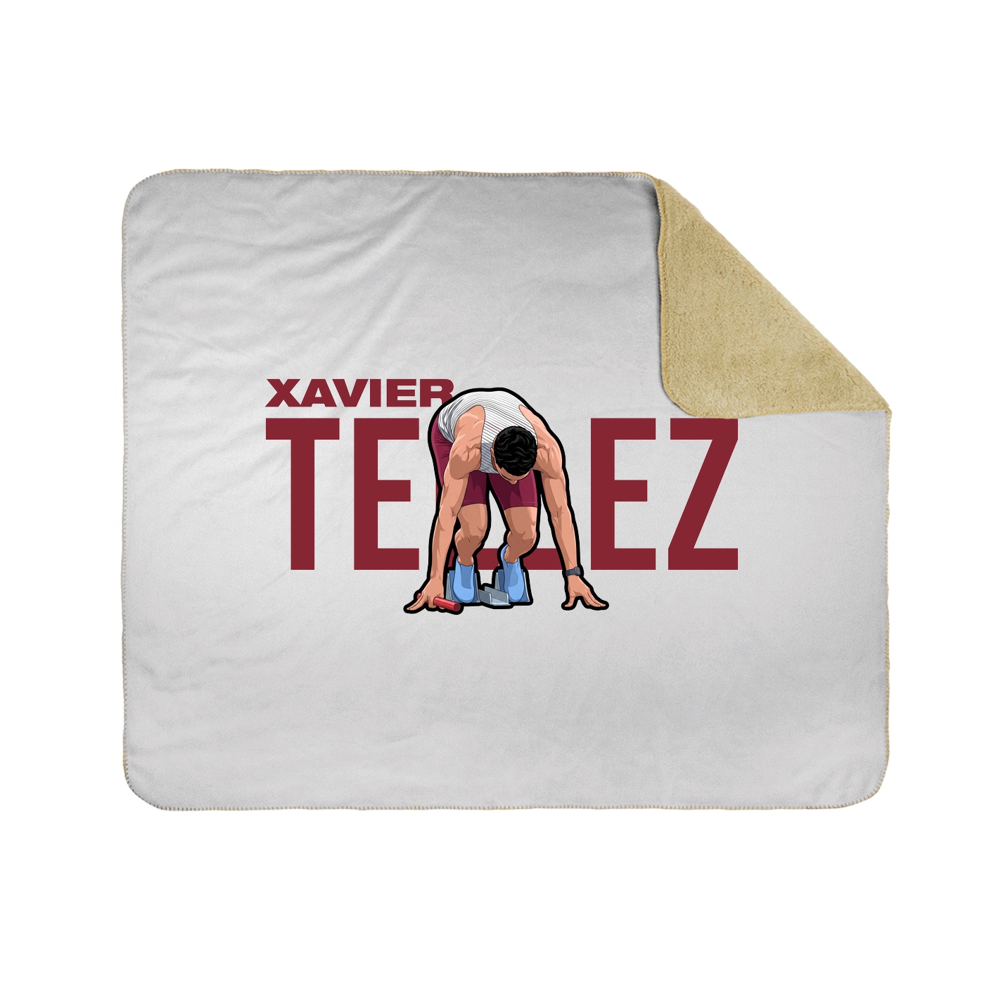 Throw Blanket — Player Name in White