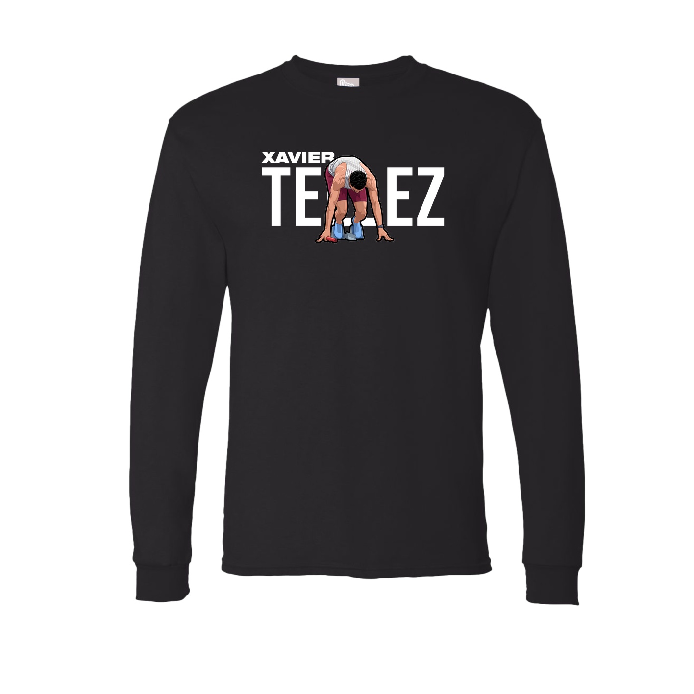 Long Sleeve Tee — Player Name in Black