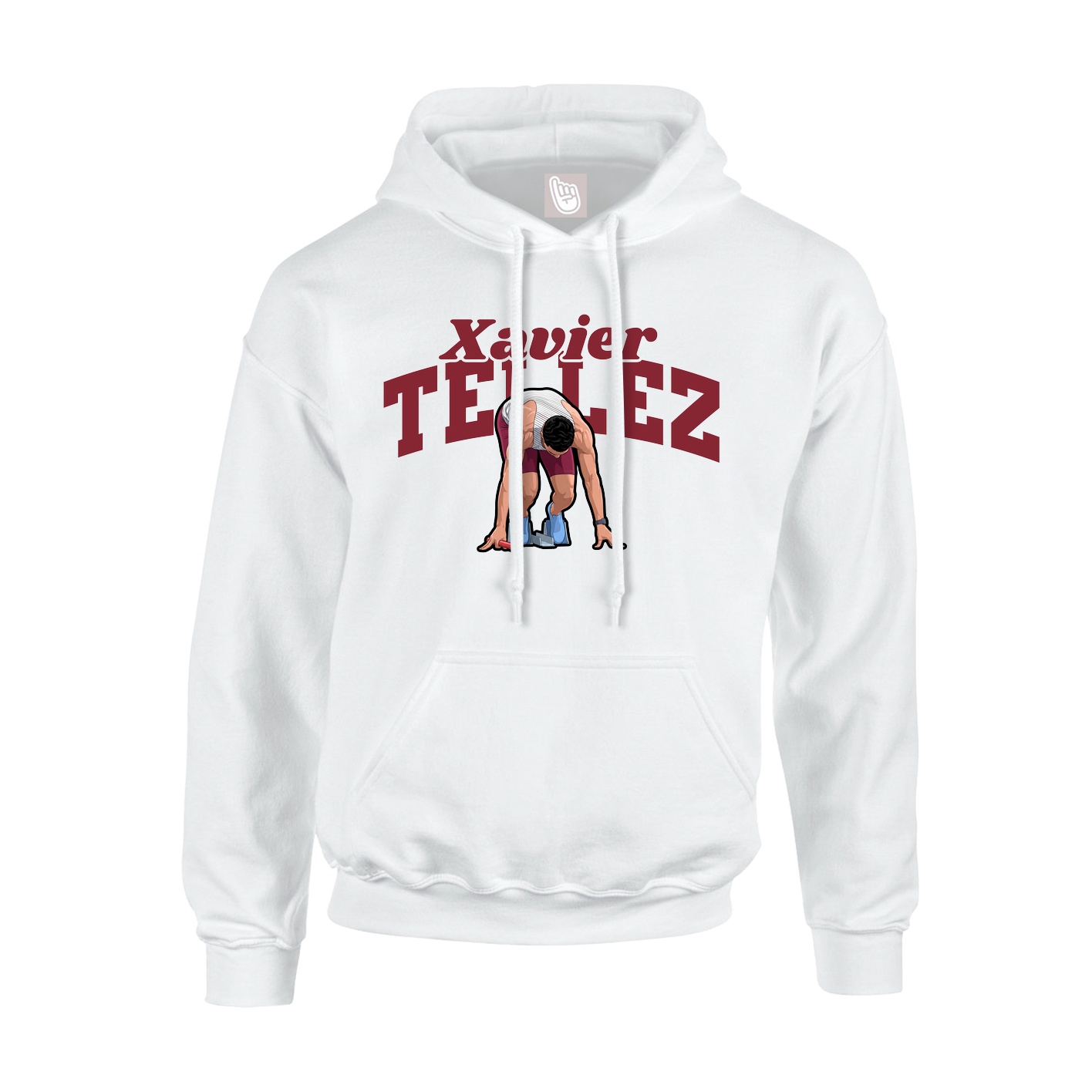 Hoodie — Signature Arch in White