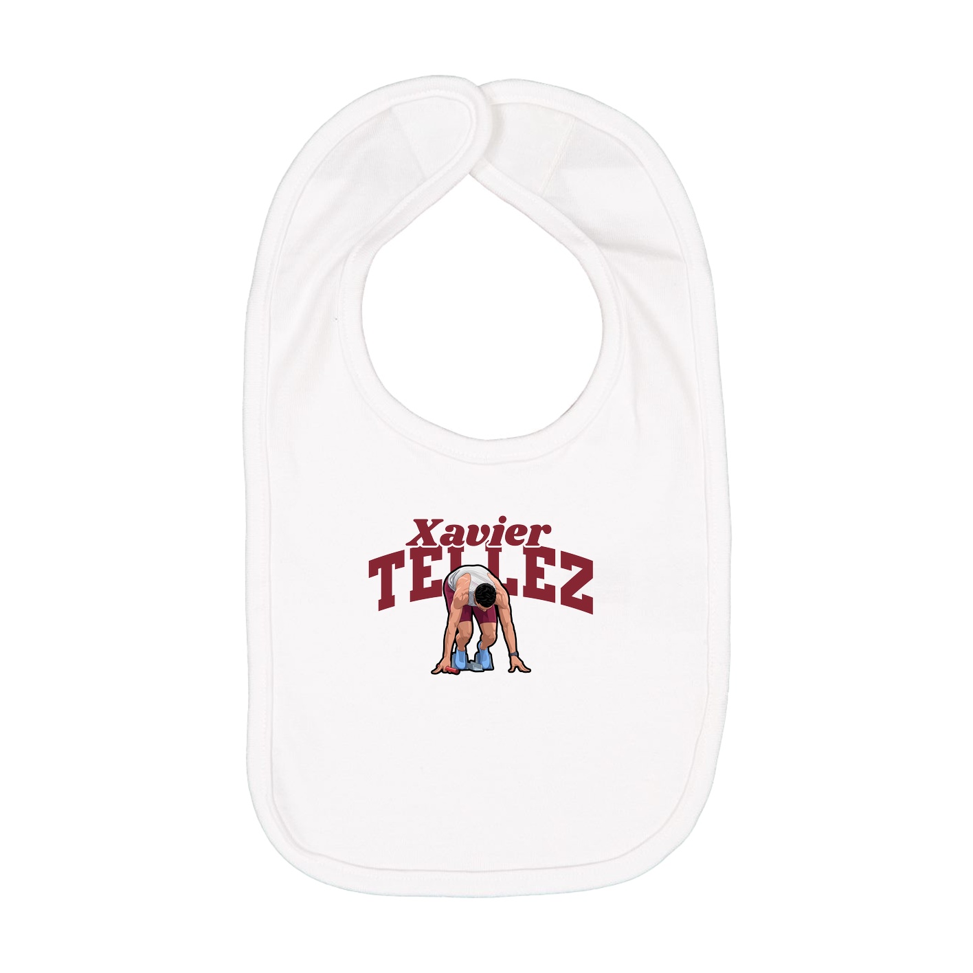 Infant Bib — Signature Arch in White