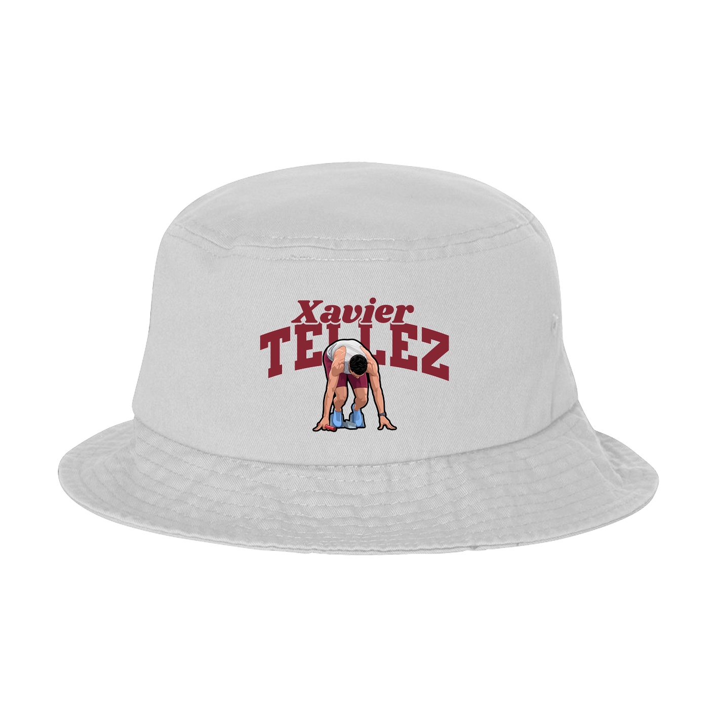 Bucket Cap — Signature Arch in White