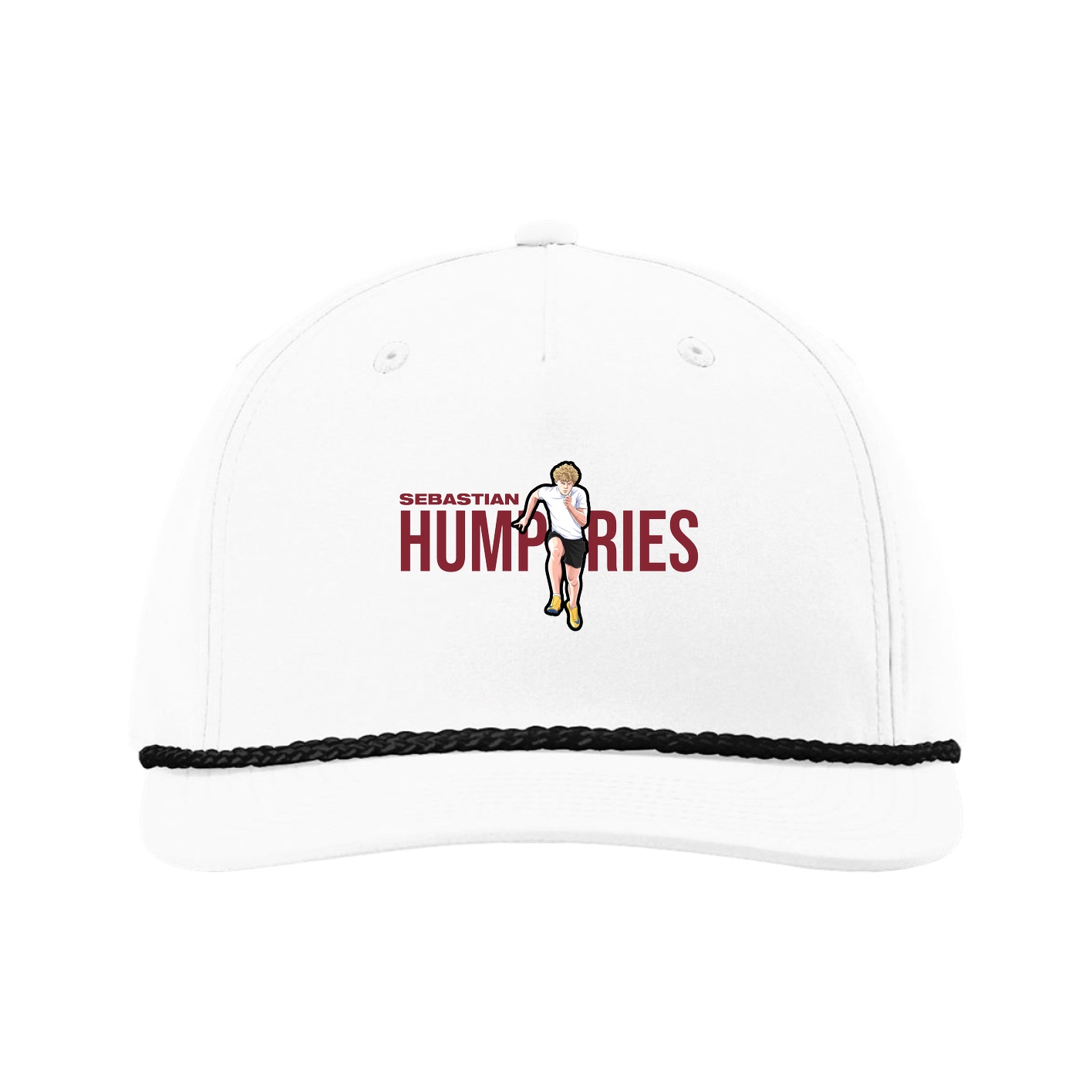 Five-Panel Classic Rope Cap — Player Name in White