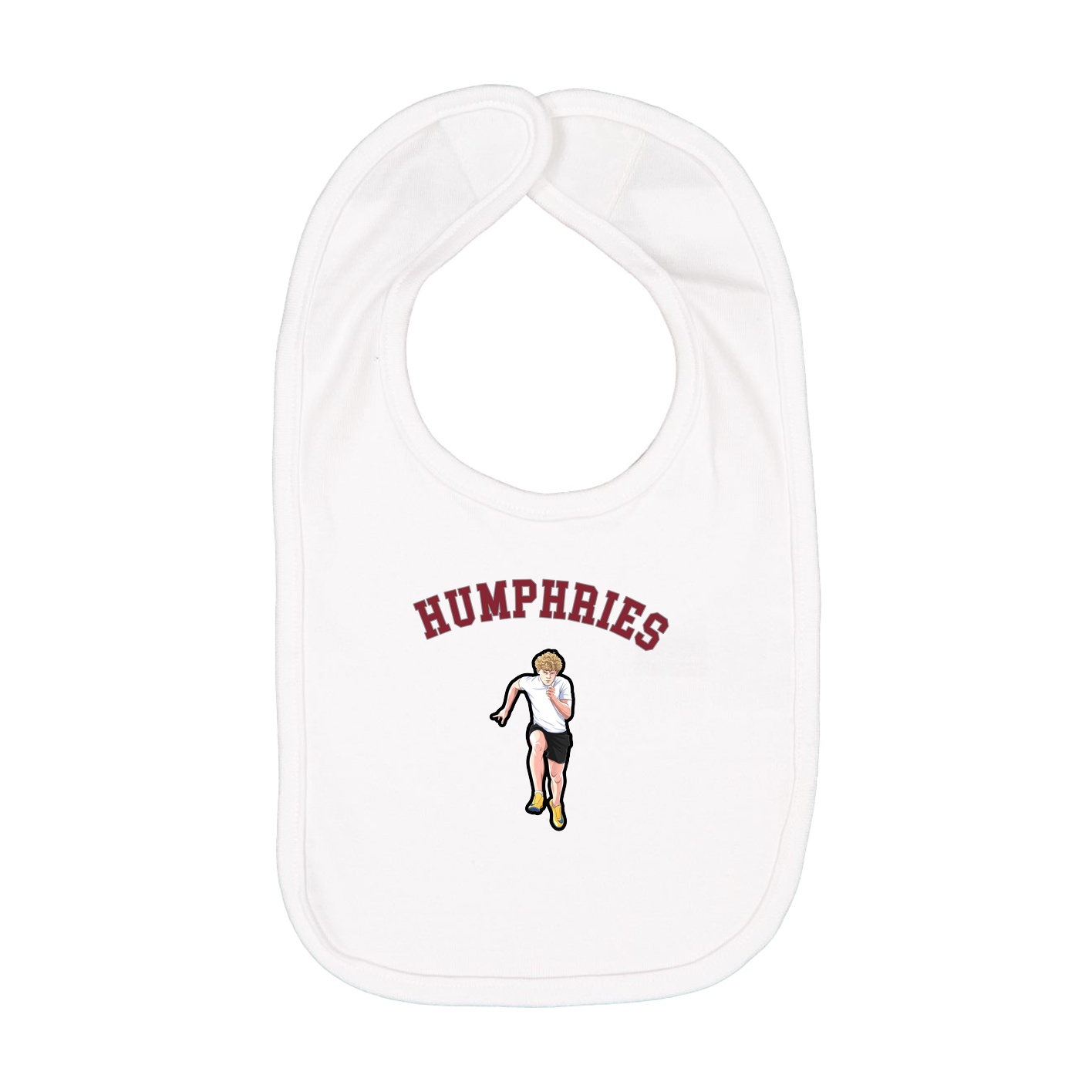 Infant Bib — Shirsey Arch in White