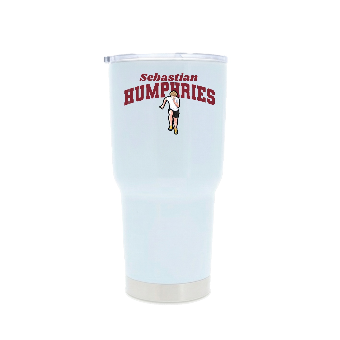 30oz Stainless Steel Tumbler — Signature Arch in White