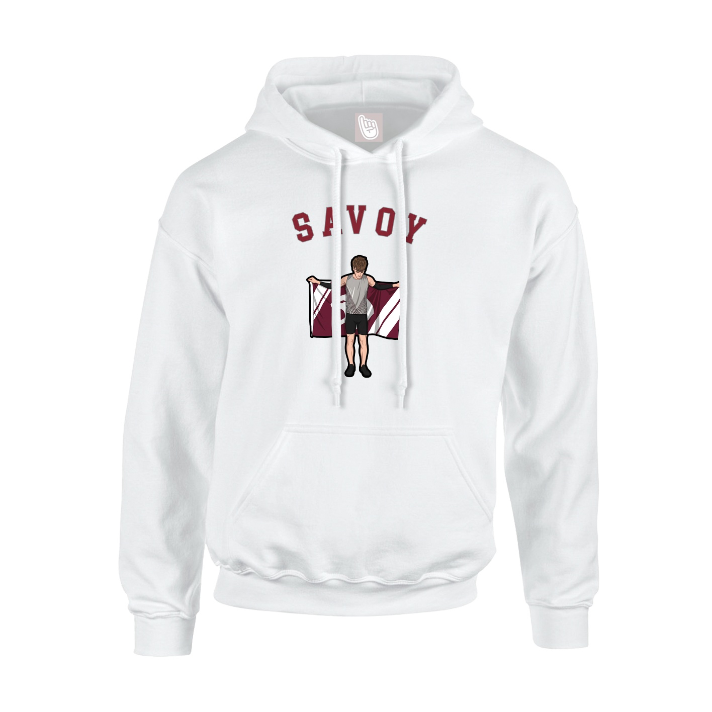 Youth Hoodie — Shirsey Arch in White