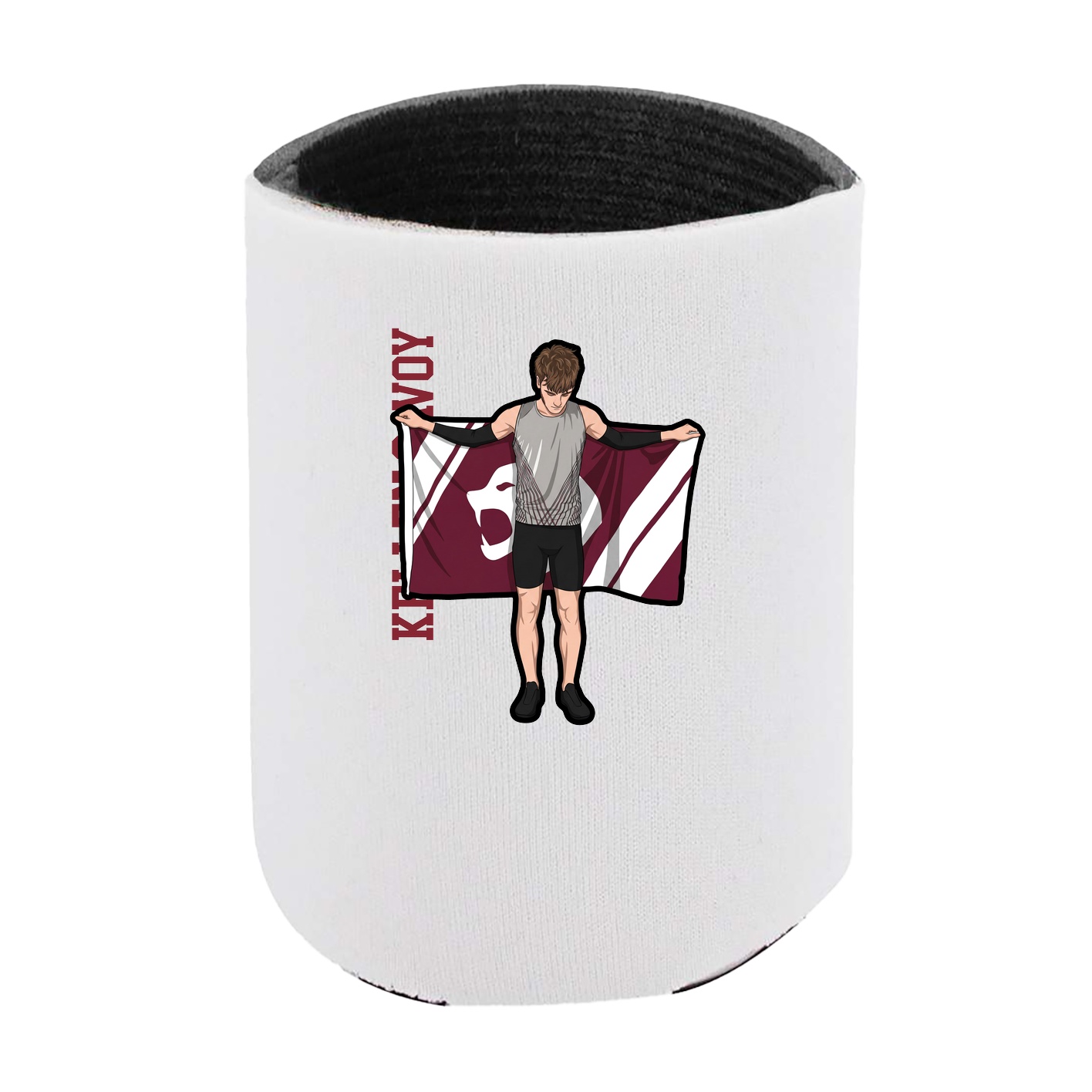 Can Holder — Name Vertical in White