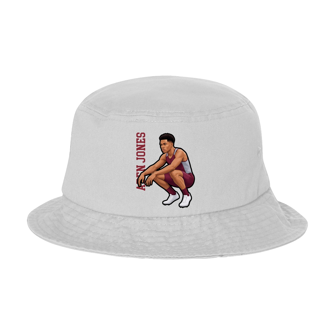 Bucket Cap — Name Vertical in White