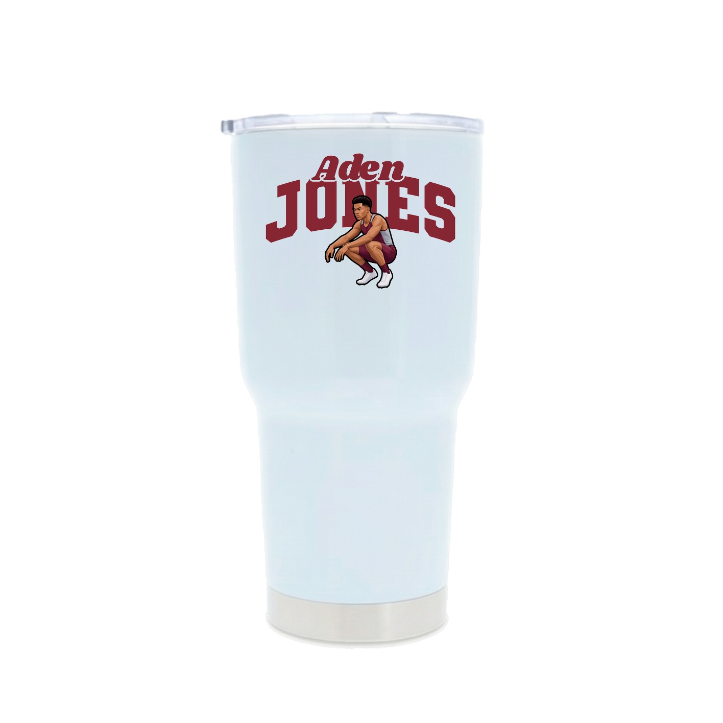 30oz Stainless Steel Tumbler — Signature Arch in White