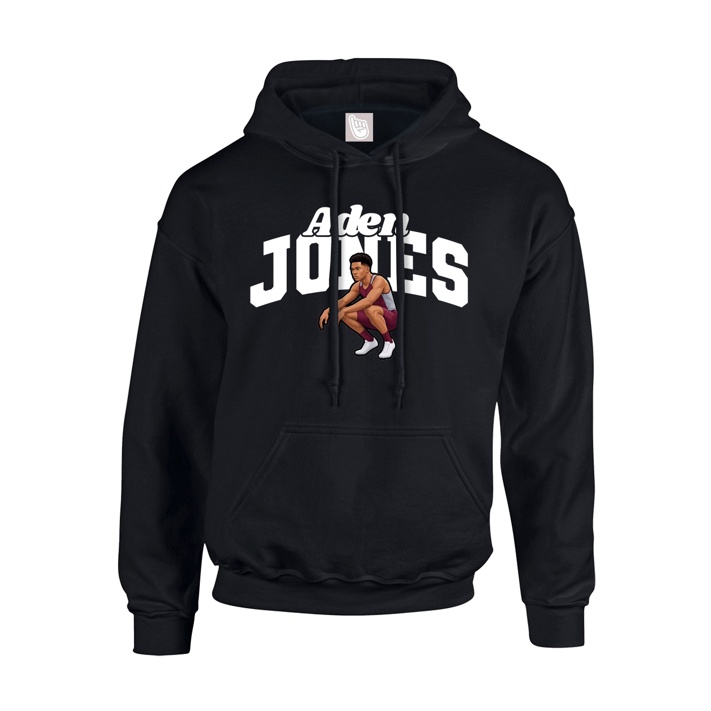 Youth Hoodie — Signature Arch in Black