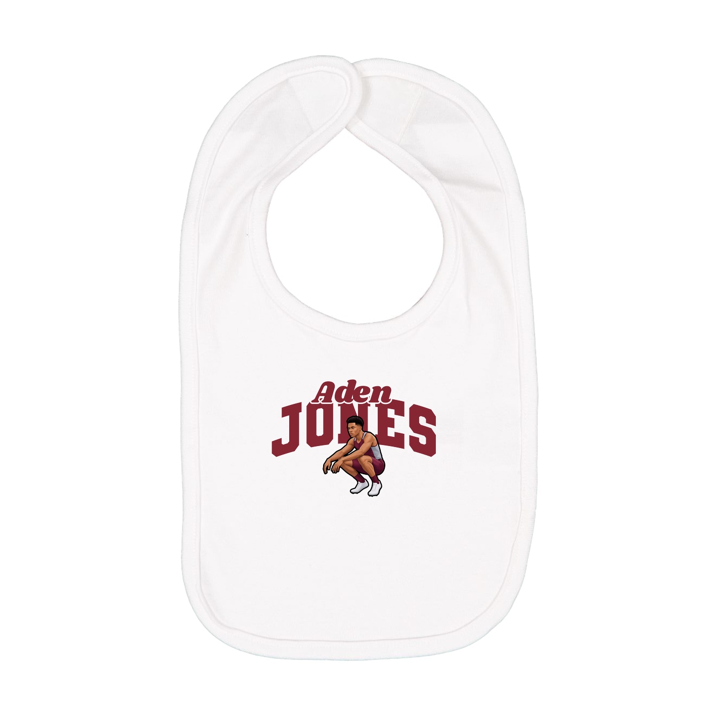 Infant Bib — Signature Arch in White