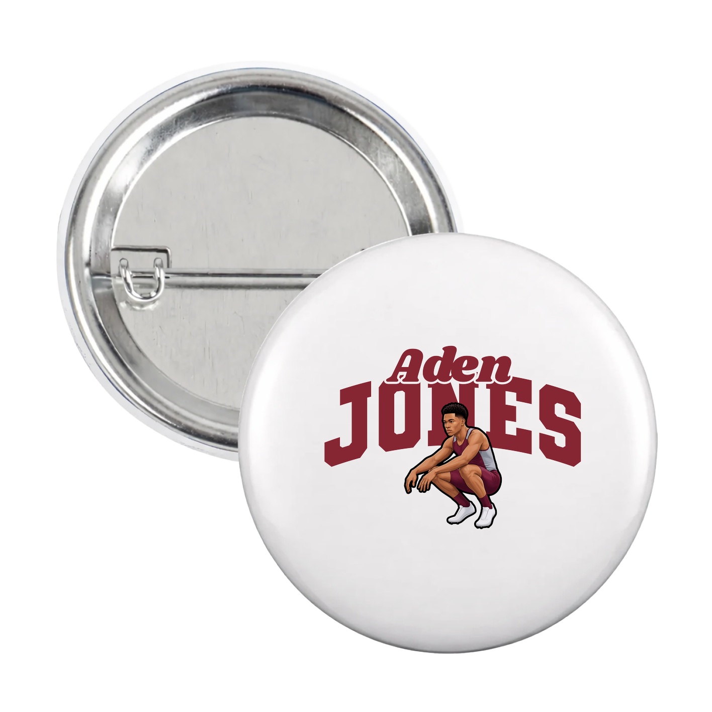 Game Day Button — Signature Arch in White