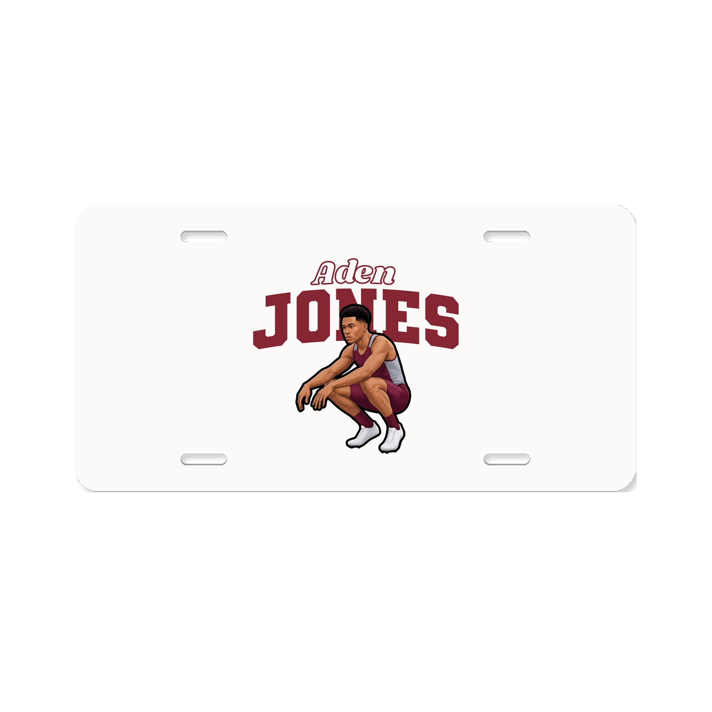 License Plate — Name Arch in Classic