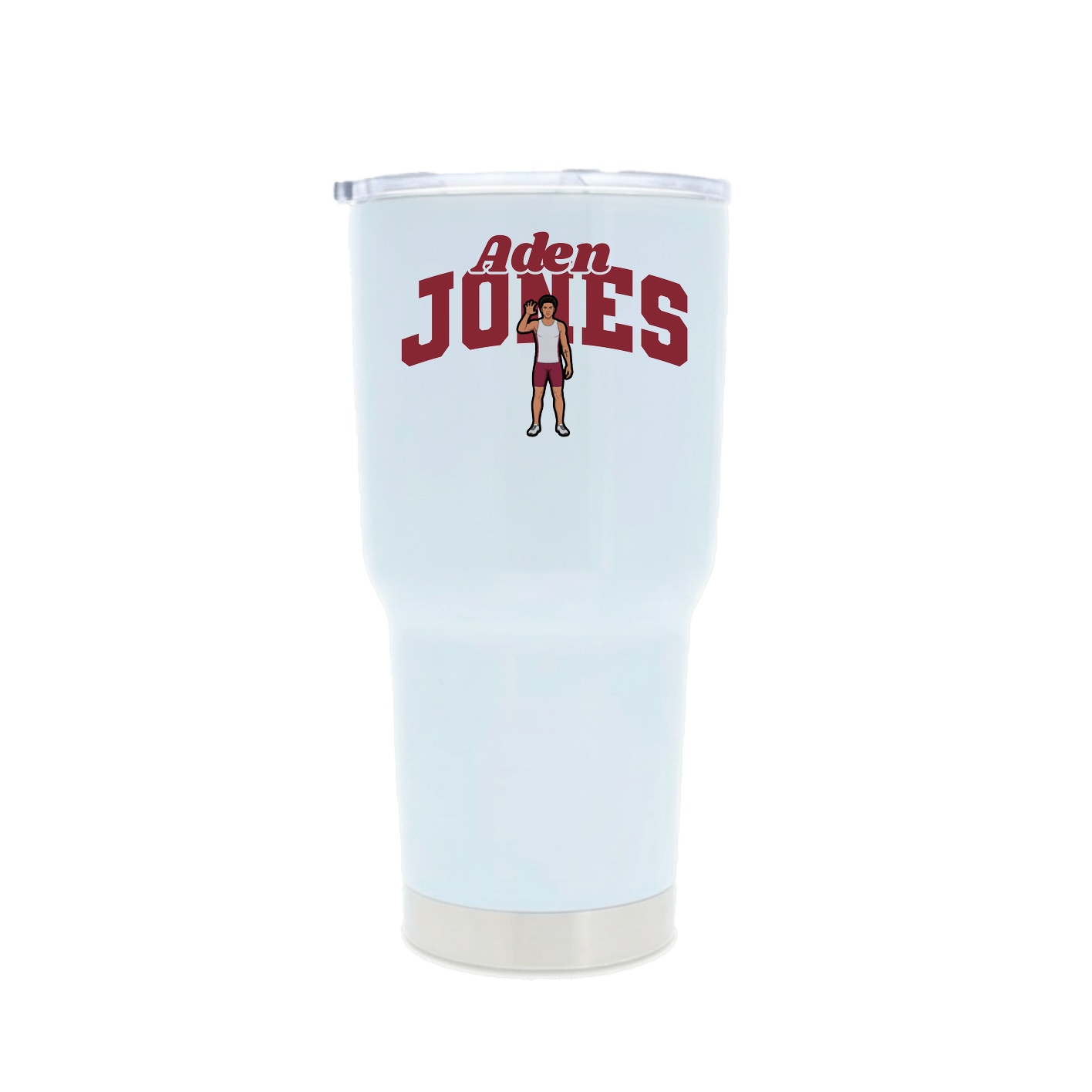 30oz Stainless Steel Tumbler — Signature Arch in White