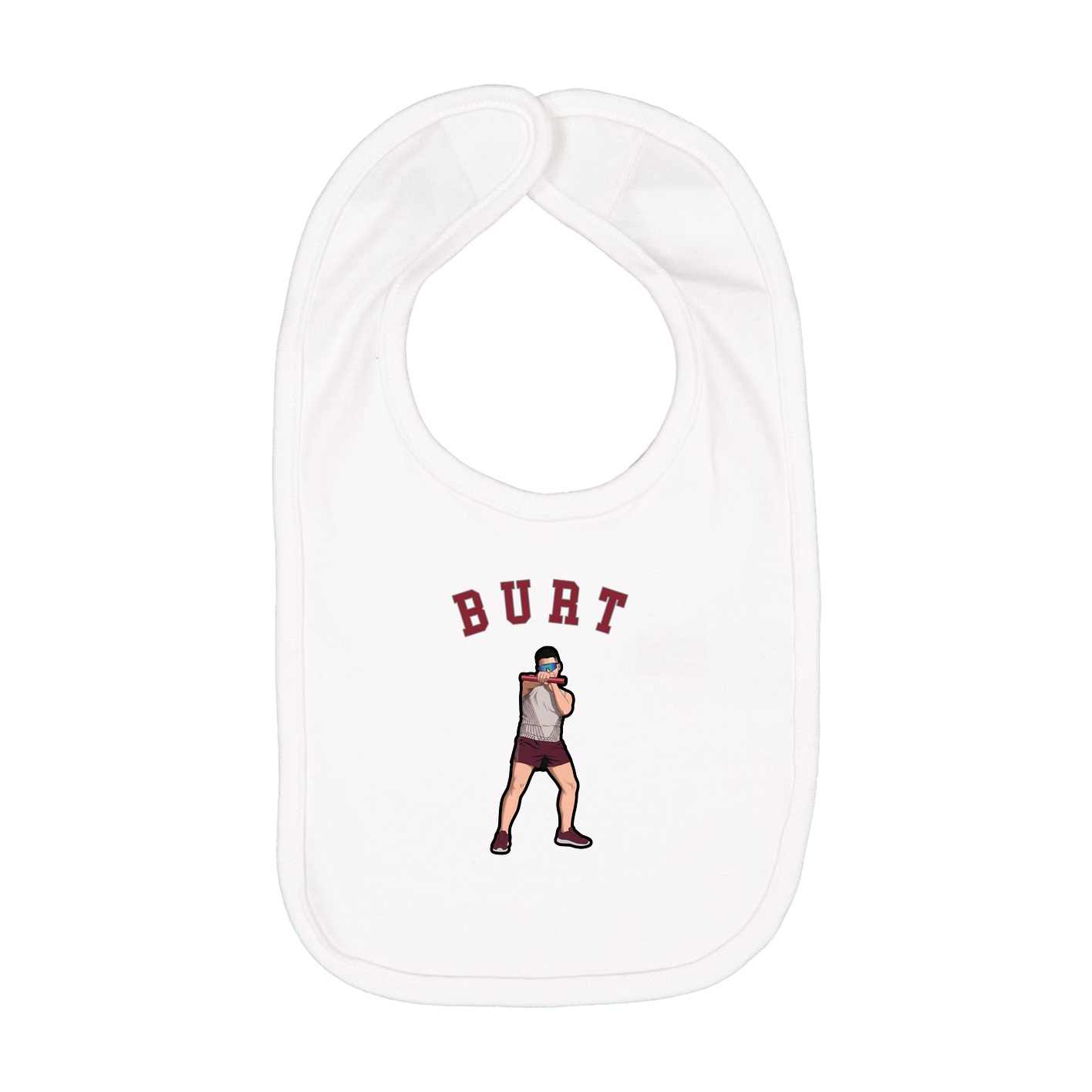 Infant Bib — Shirsey Arch in White