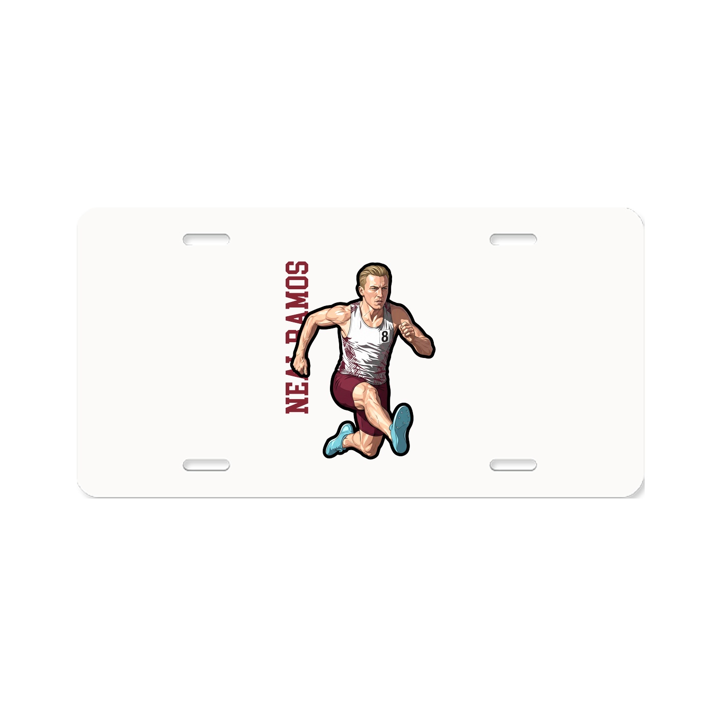 License Plate — Name Vertical in Classic