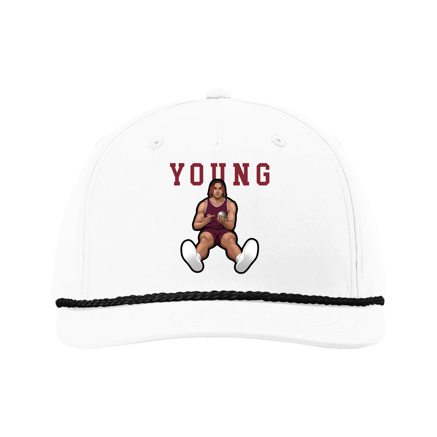 Five-Panel Classic Rope Cap — Shirsey in White