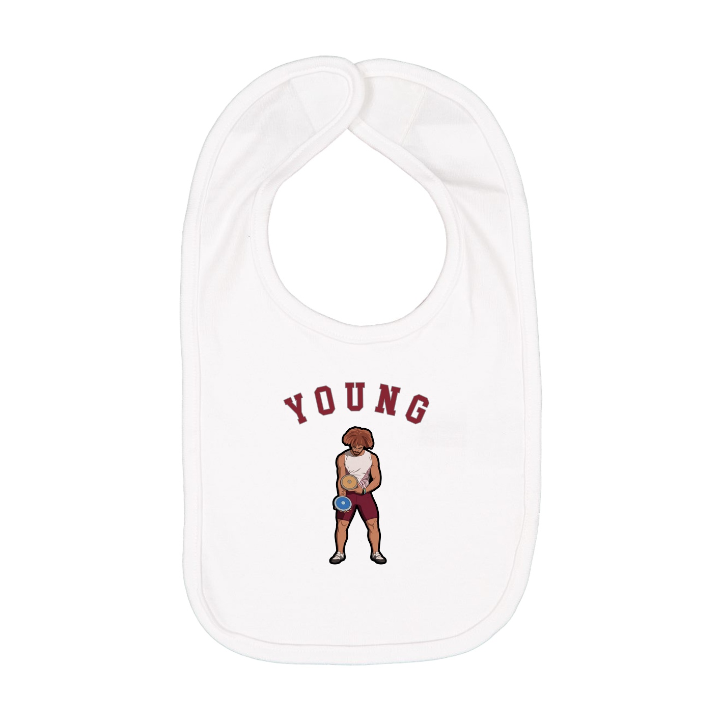 Infant Bib — Shirsey Arch in White