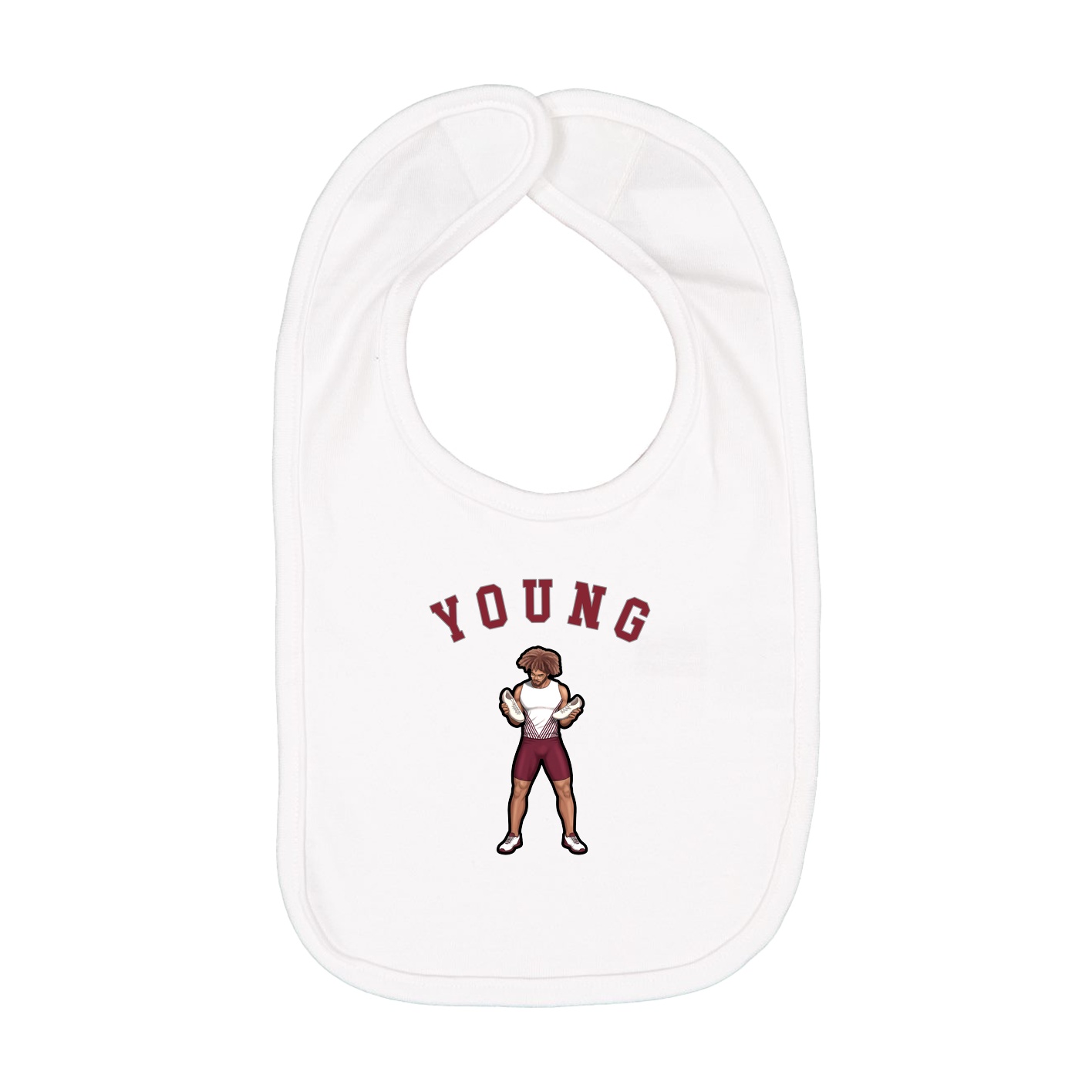 Infant Bib — Shirsey Arch in White