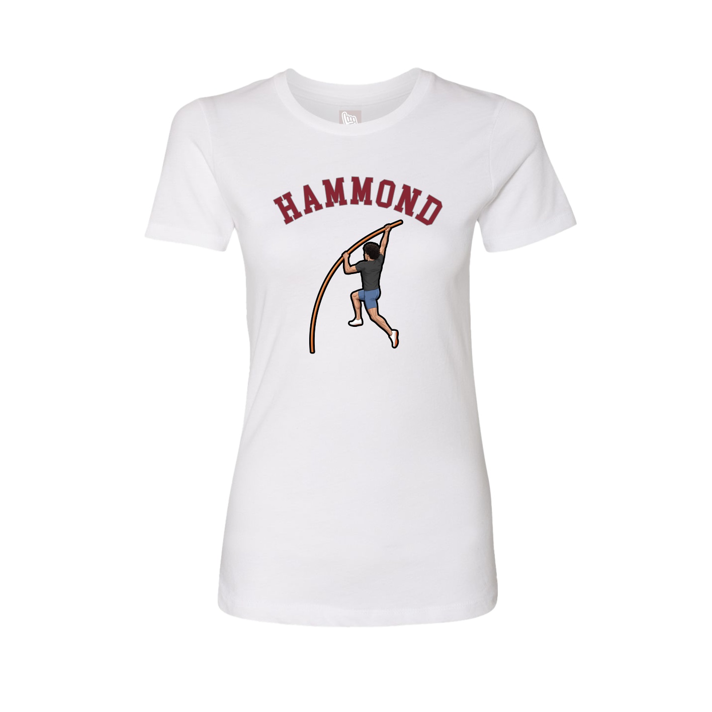 Fitted Women's Tee — Shirsey Arch in White