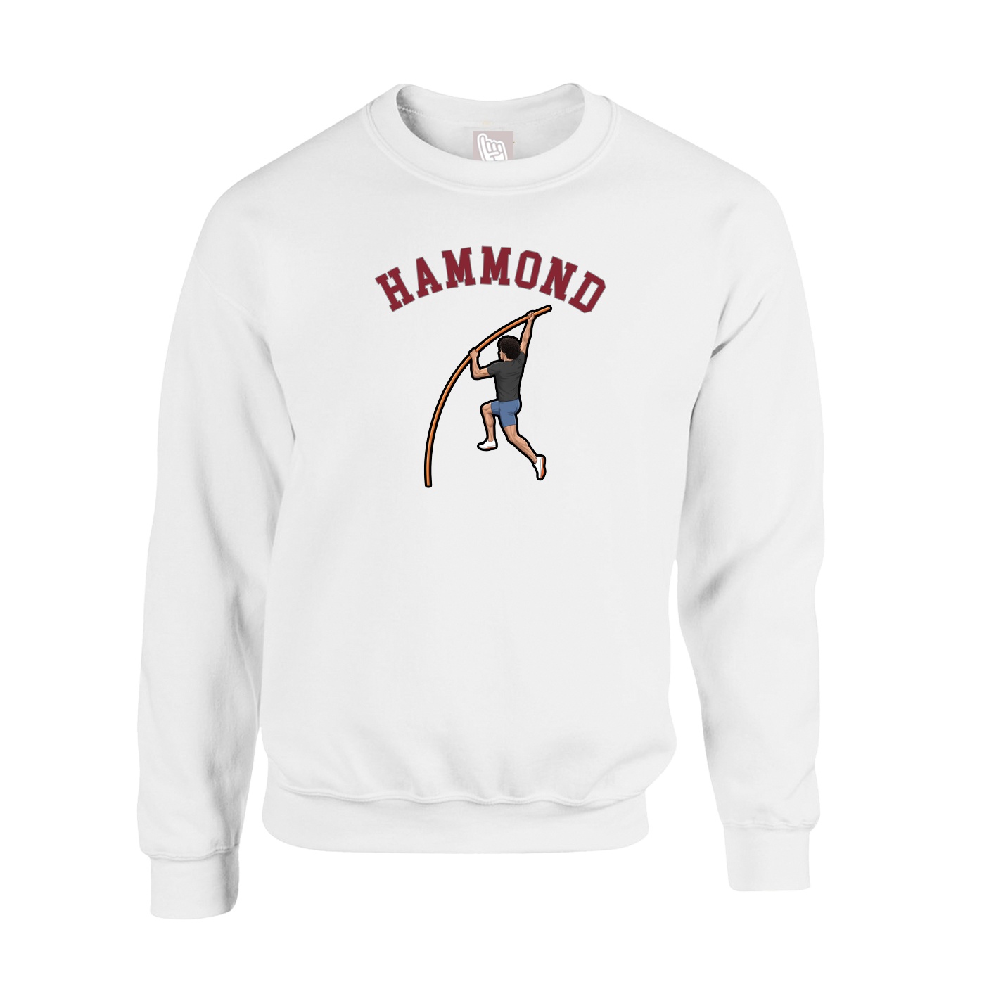 Fleece Crew — Shirsey Arch in White