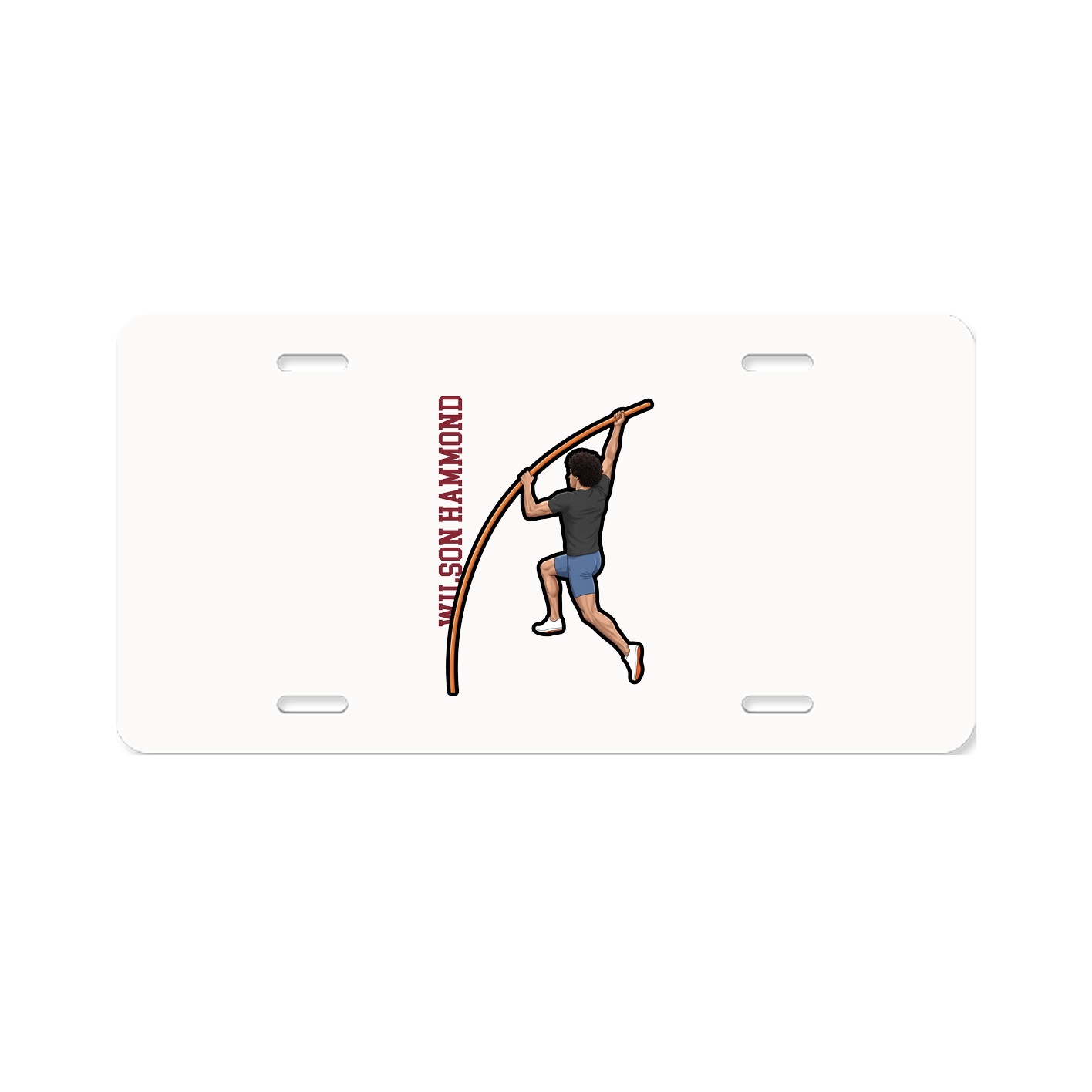 License Plate — Name Vertical in Classic