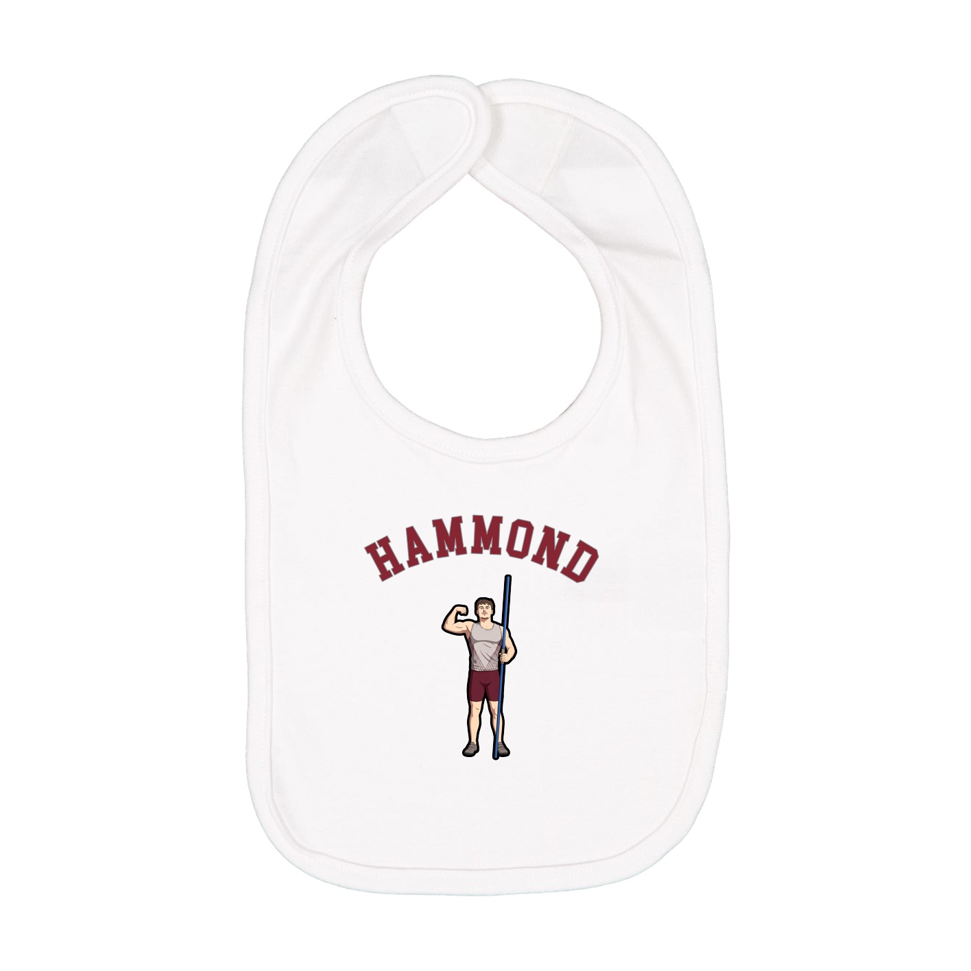 Infant Bib — Shirsey Arch in White