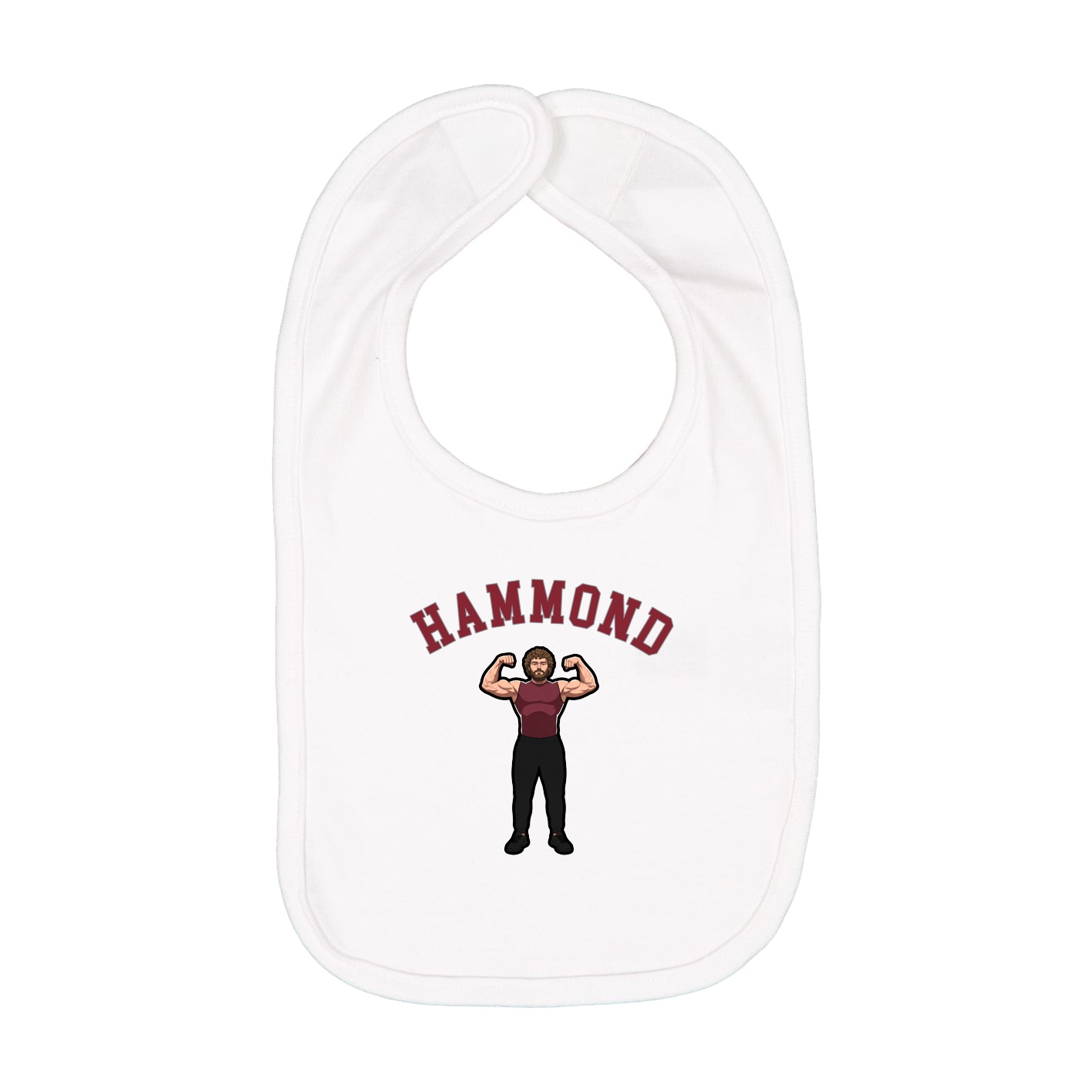 Infant Bib — Shirsey Arch in White