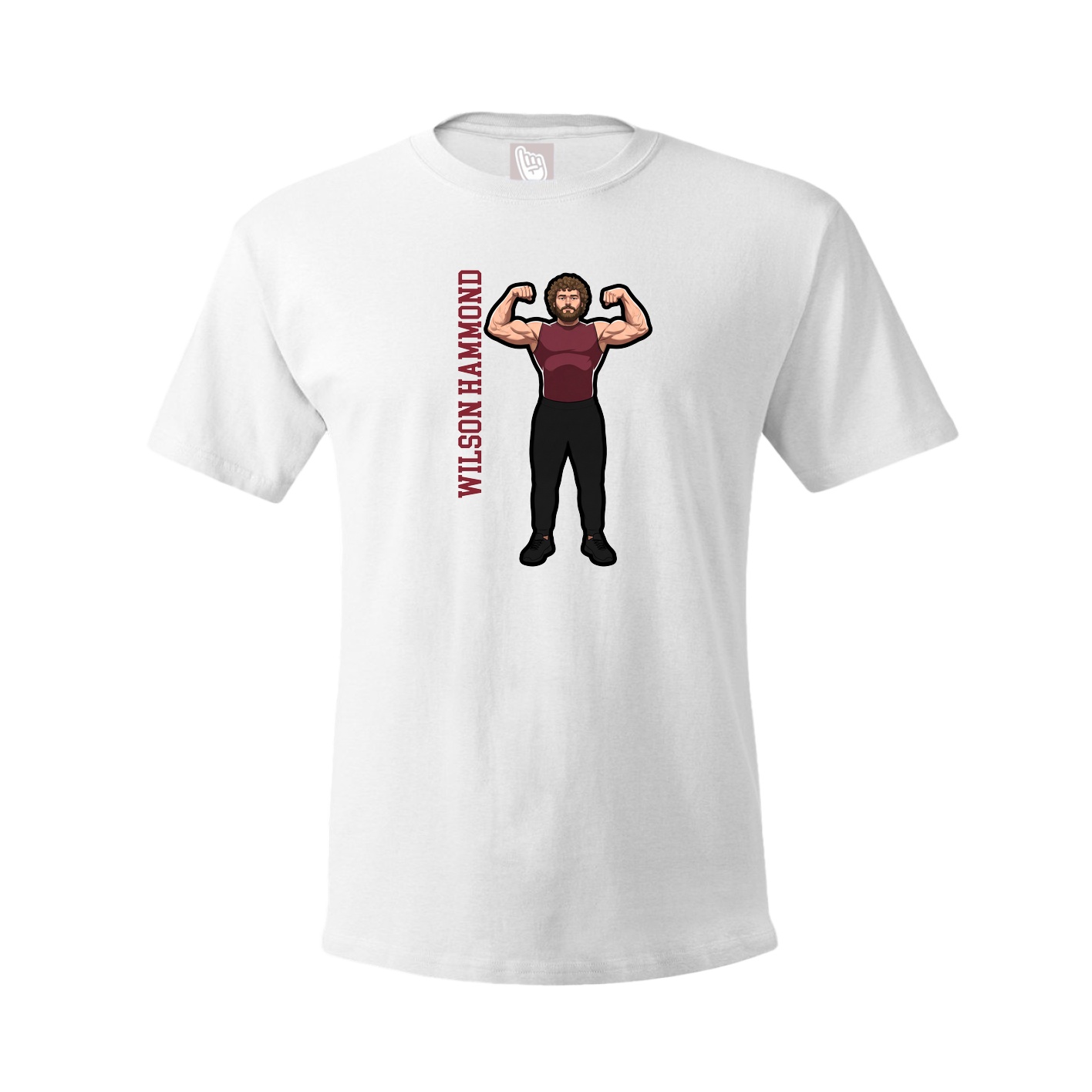 Tee — Name Vertical in White