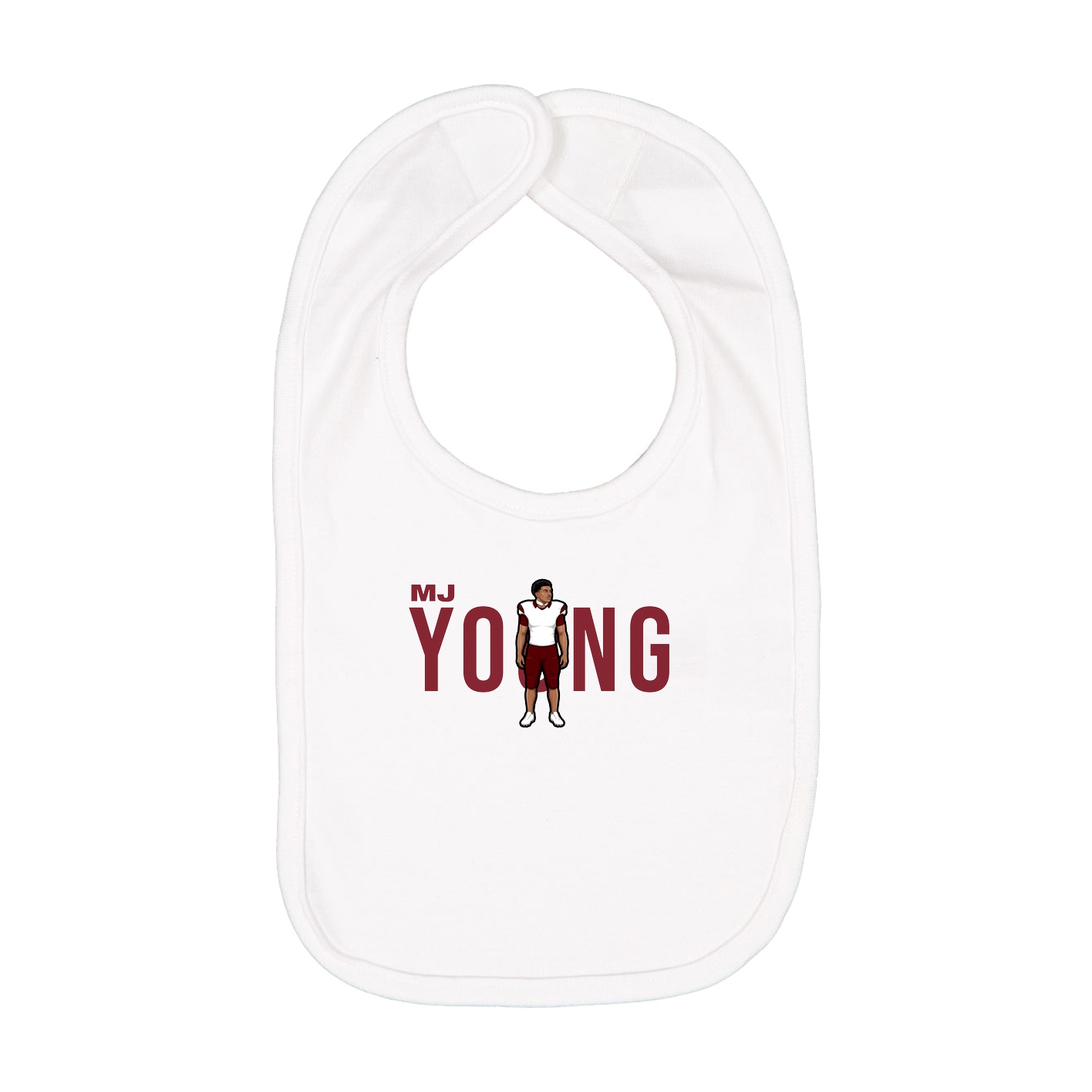 Infant Bib — Player Name in White